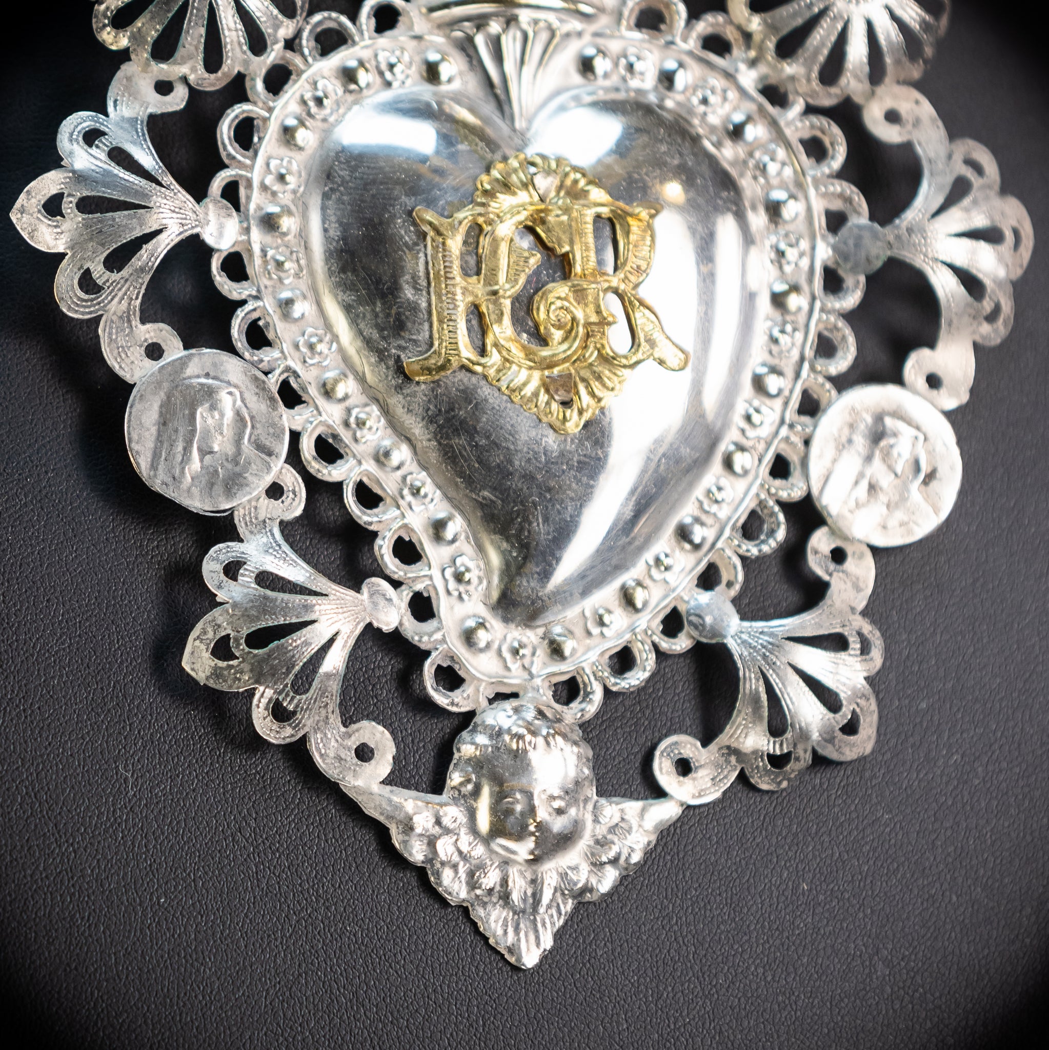 Solid Silver Votive Heart | 1800s Grace Received 5.7"