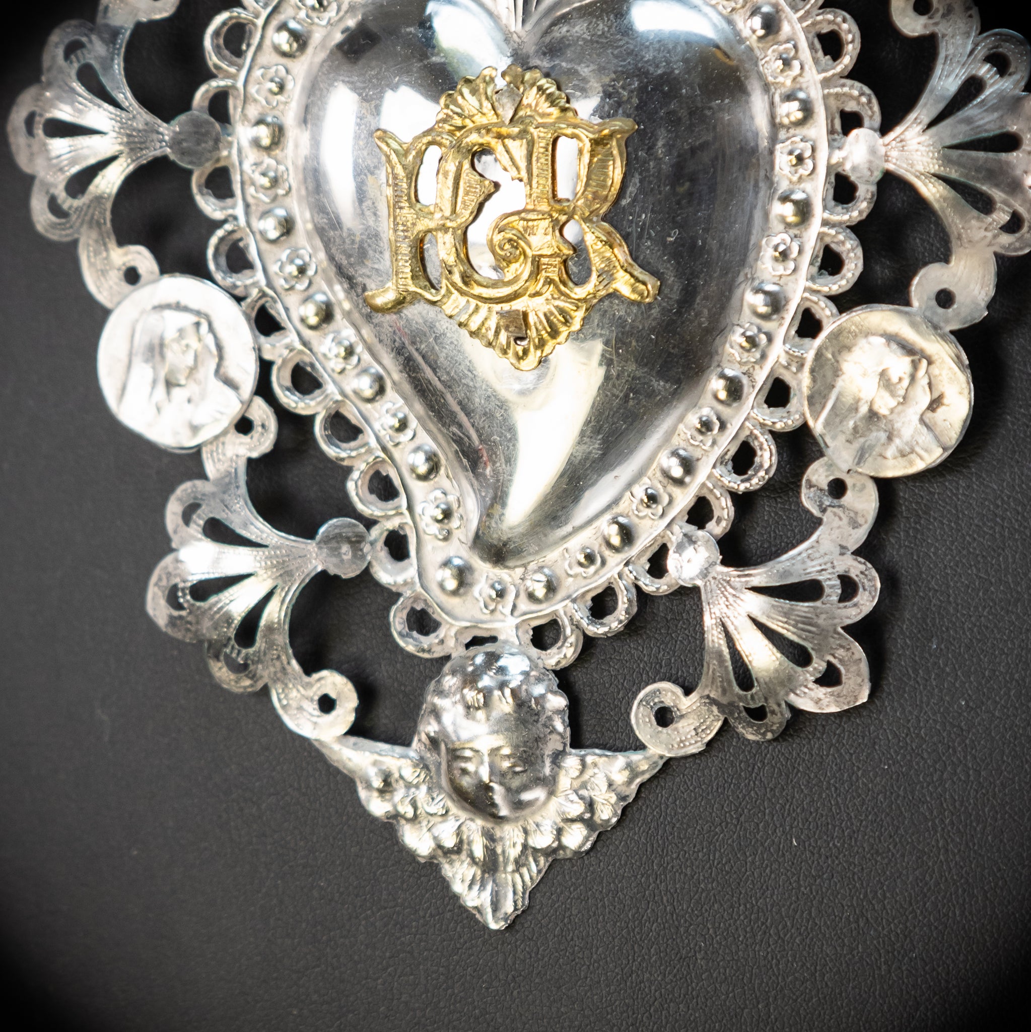 Solid Silver Votive Heart | 1800s Grace Received 5.7"