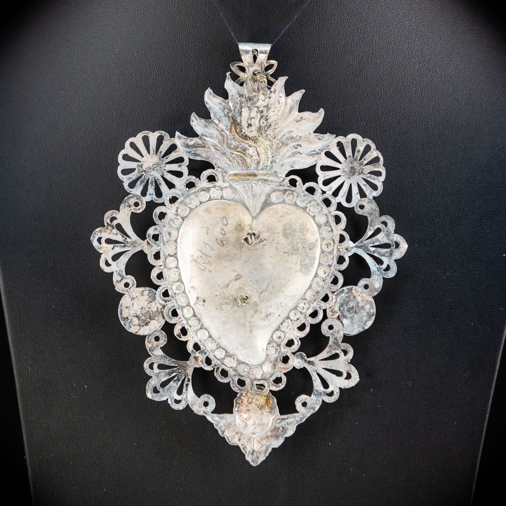 Solid Silver Votive Heart | 1800s Grace Received 5.7"