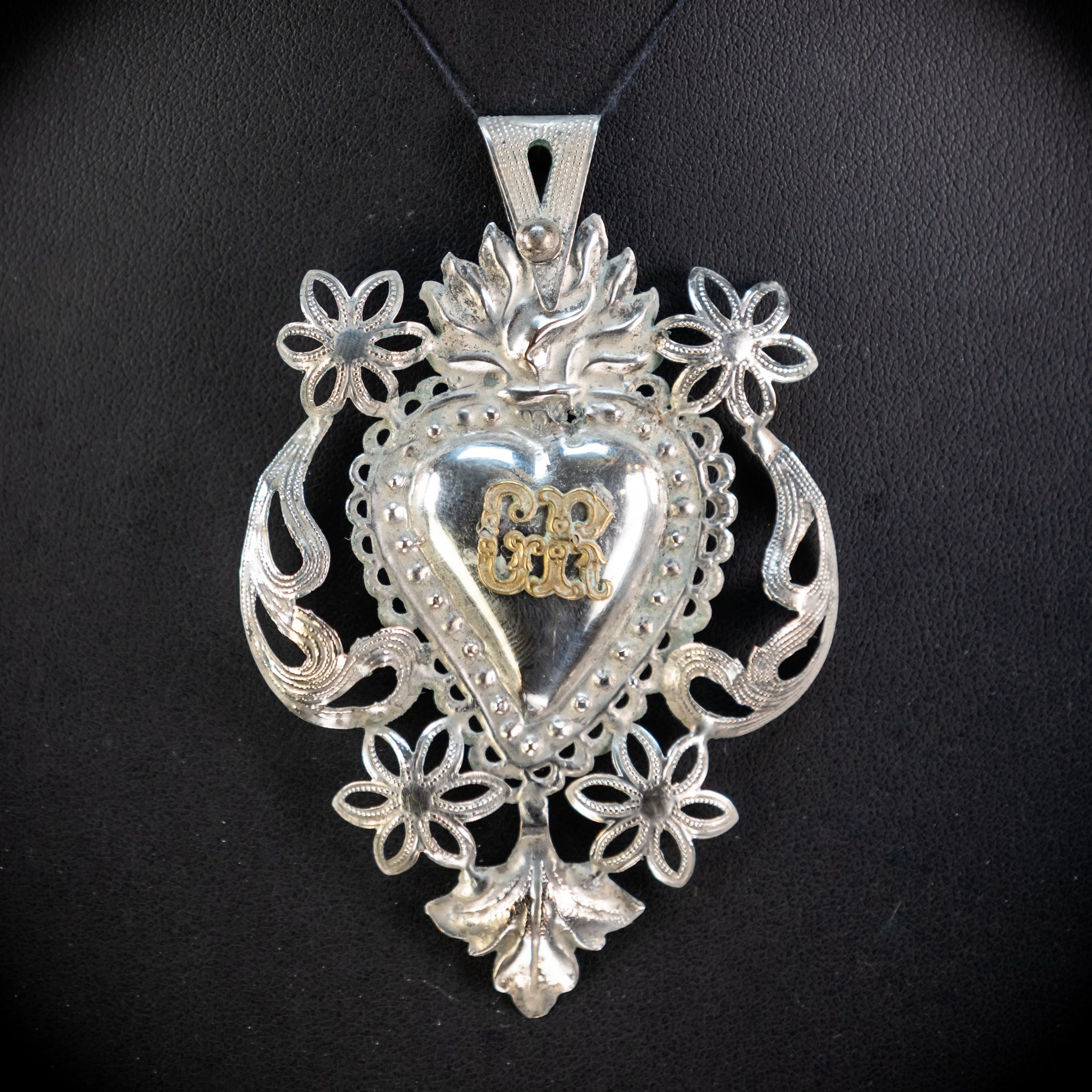 Solid Silver Votive Heart | 1800s Grace Received 3.5"