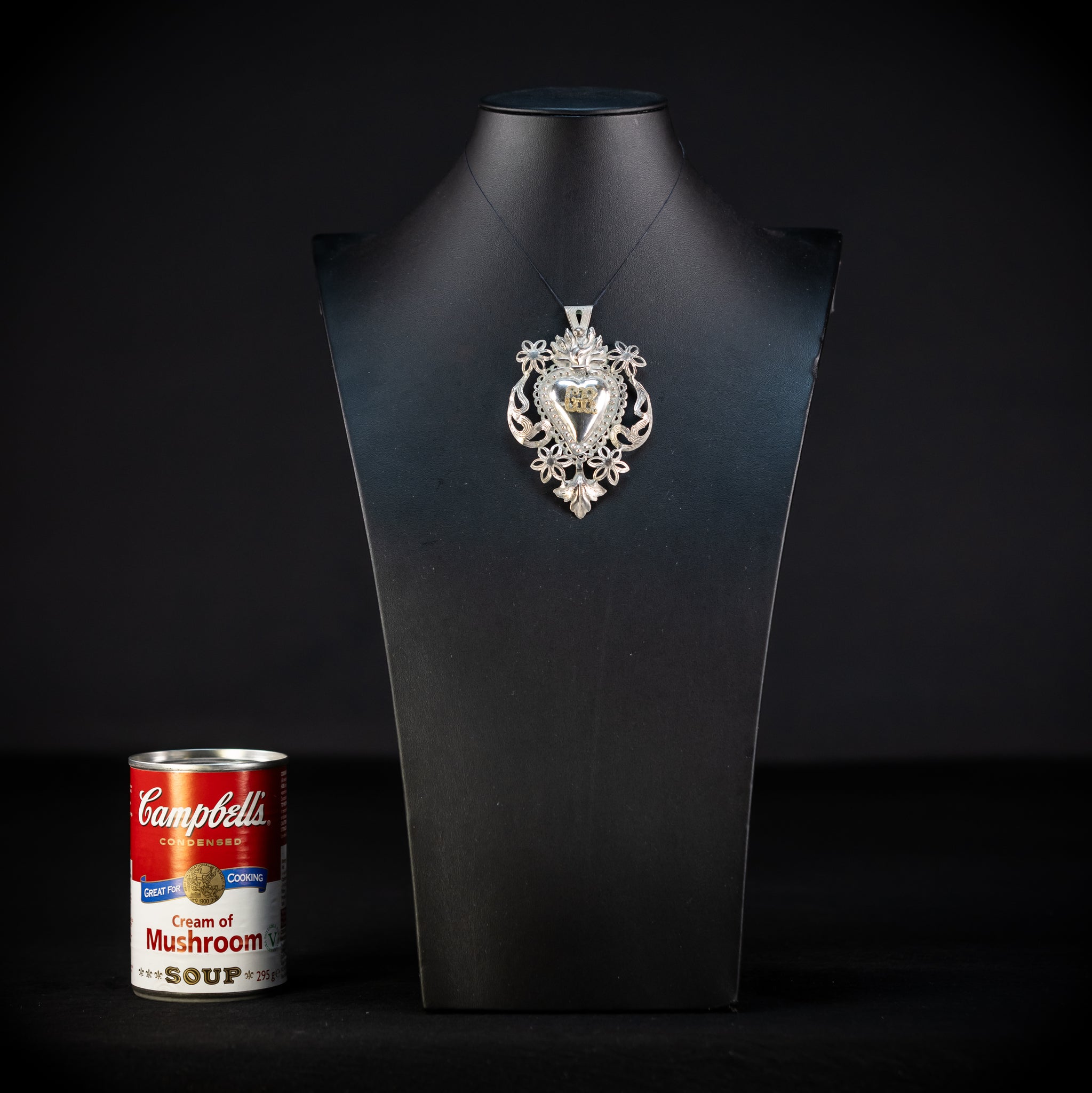 Solid Silver Votive Heart | 1800s Grace Received 3.5"