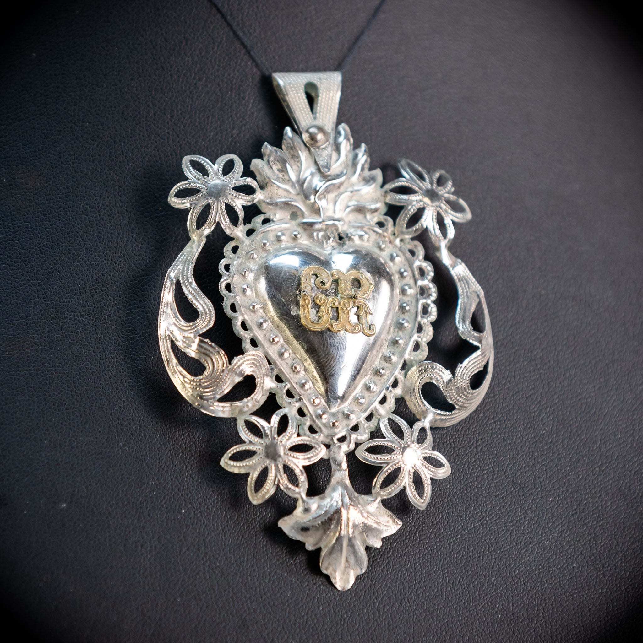 Solid Silver Votive Heart | 1800s Grace Received 3.5"