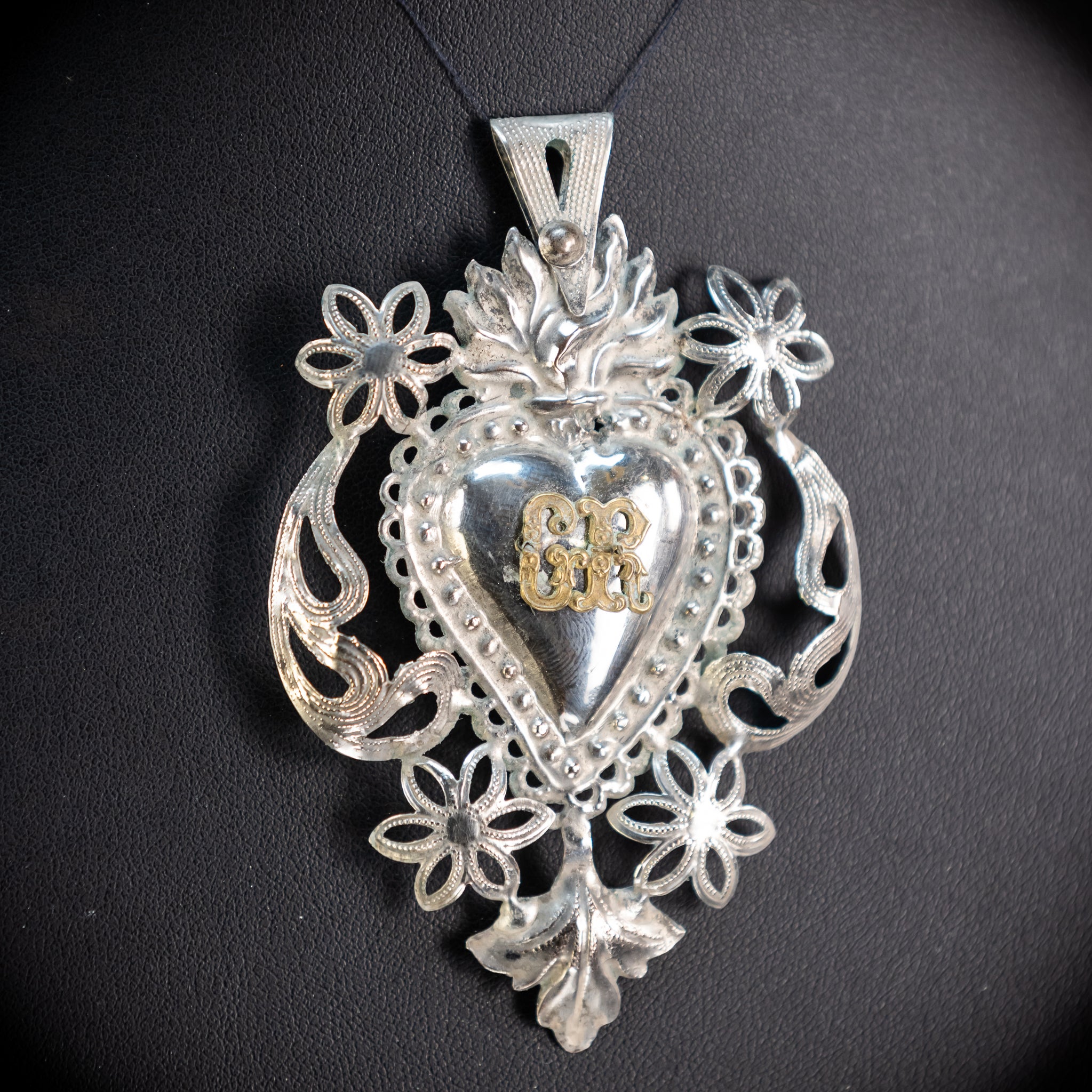 Solid Silver Votive Heart | 1800s Grace Received 3.5"
