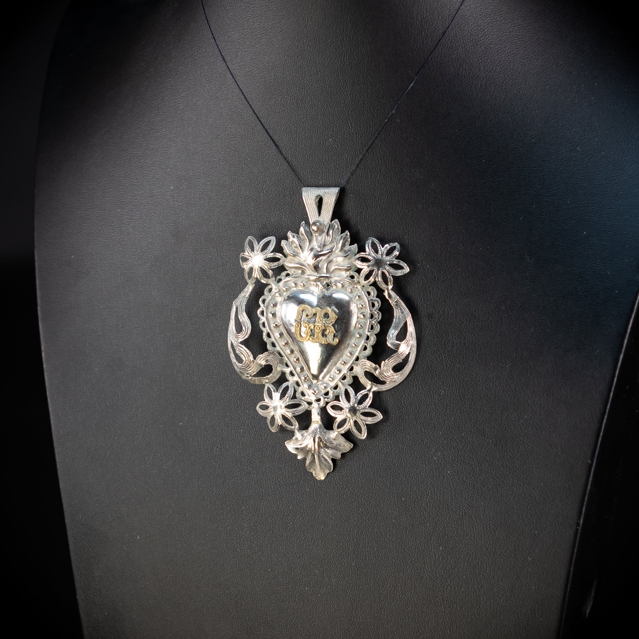 Solid Silver Votive Heart | 1800s Grace Received 3.5"