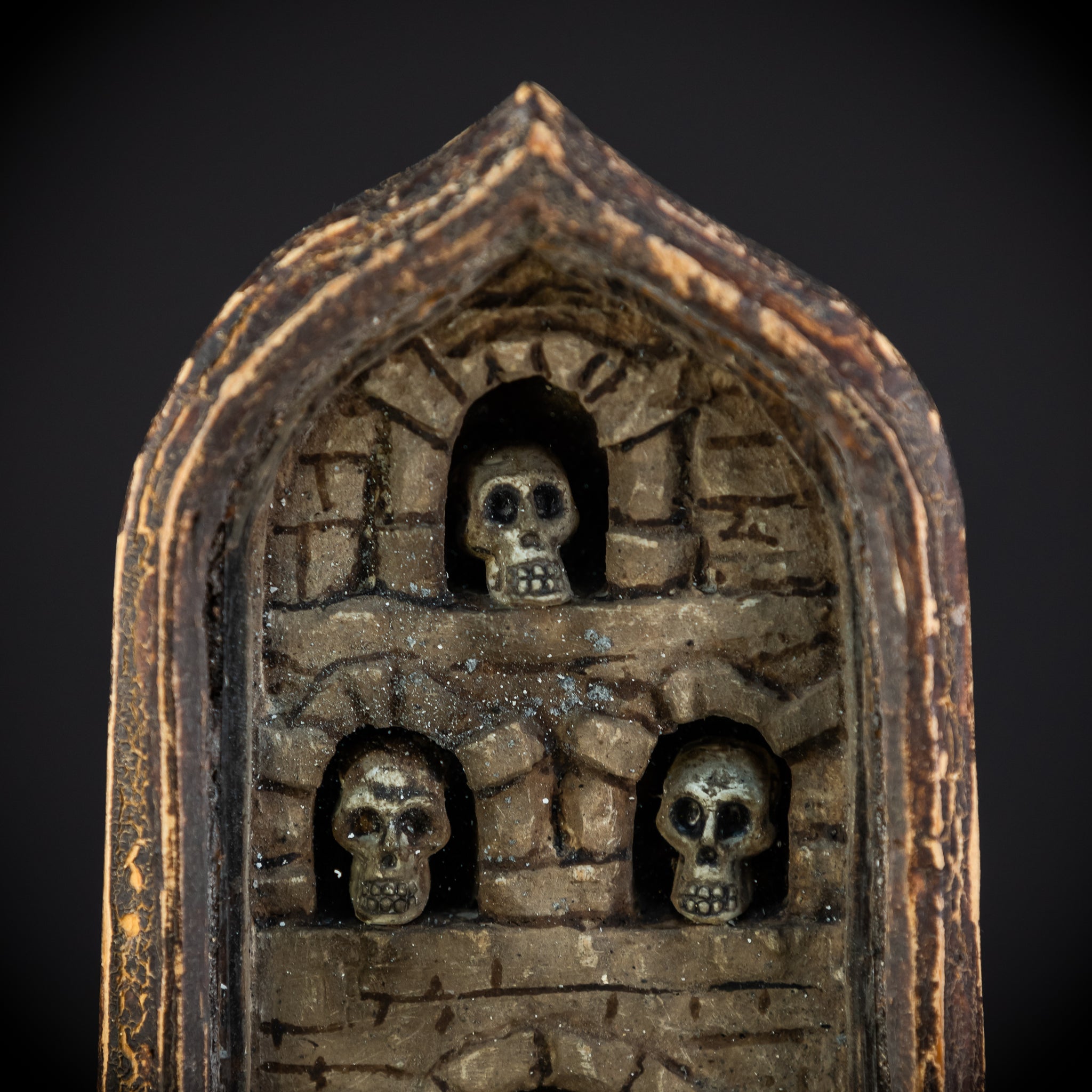 Memento Mori Wood Carving | 1700s Antique | 10.2" / 26 cm