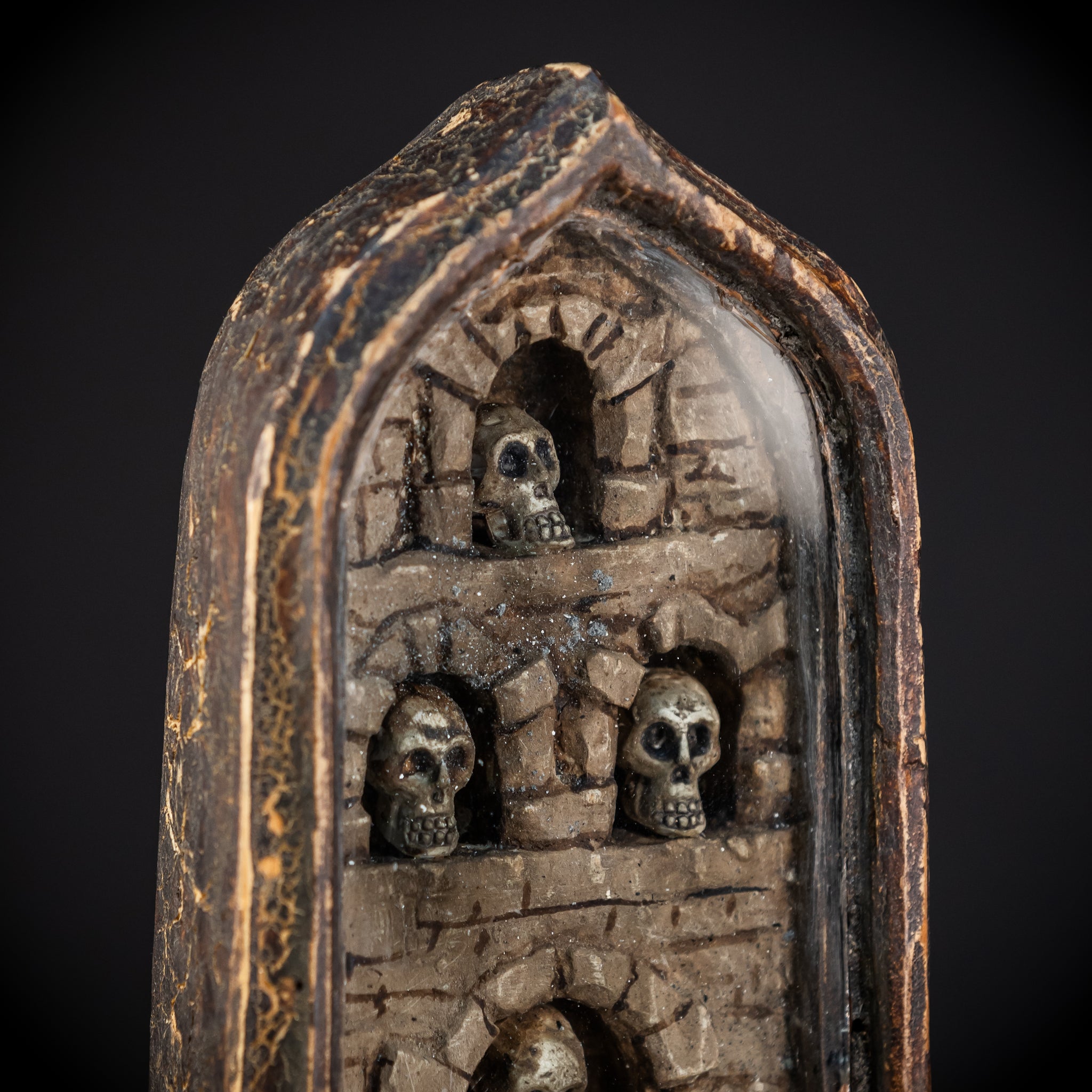 Memento Mori Wood Carving | 1700s Antique | 10.2" / 26 cm