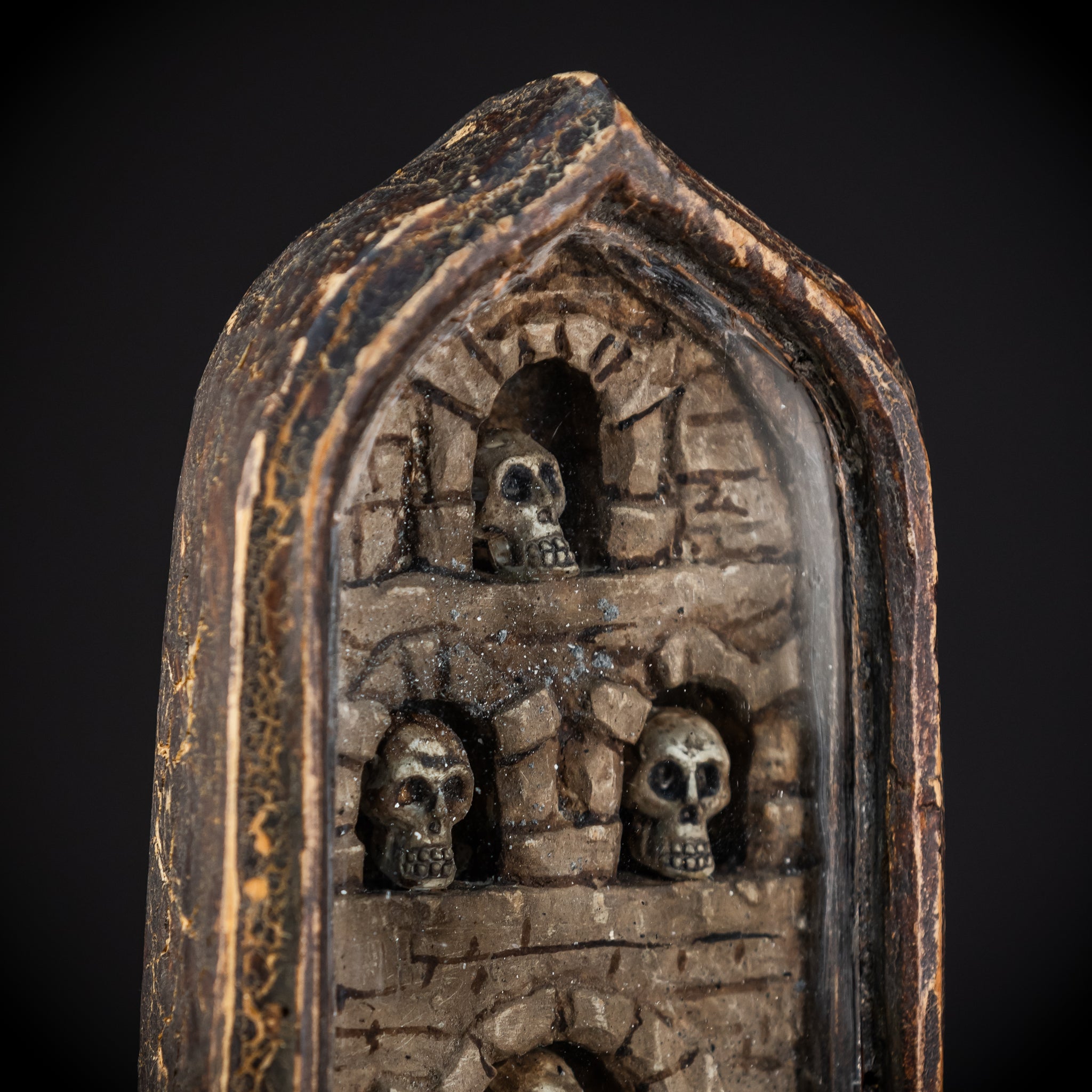 Memento Mori Wood Carving | 1700s Antique | 10.2" / 26 cm