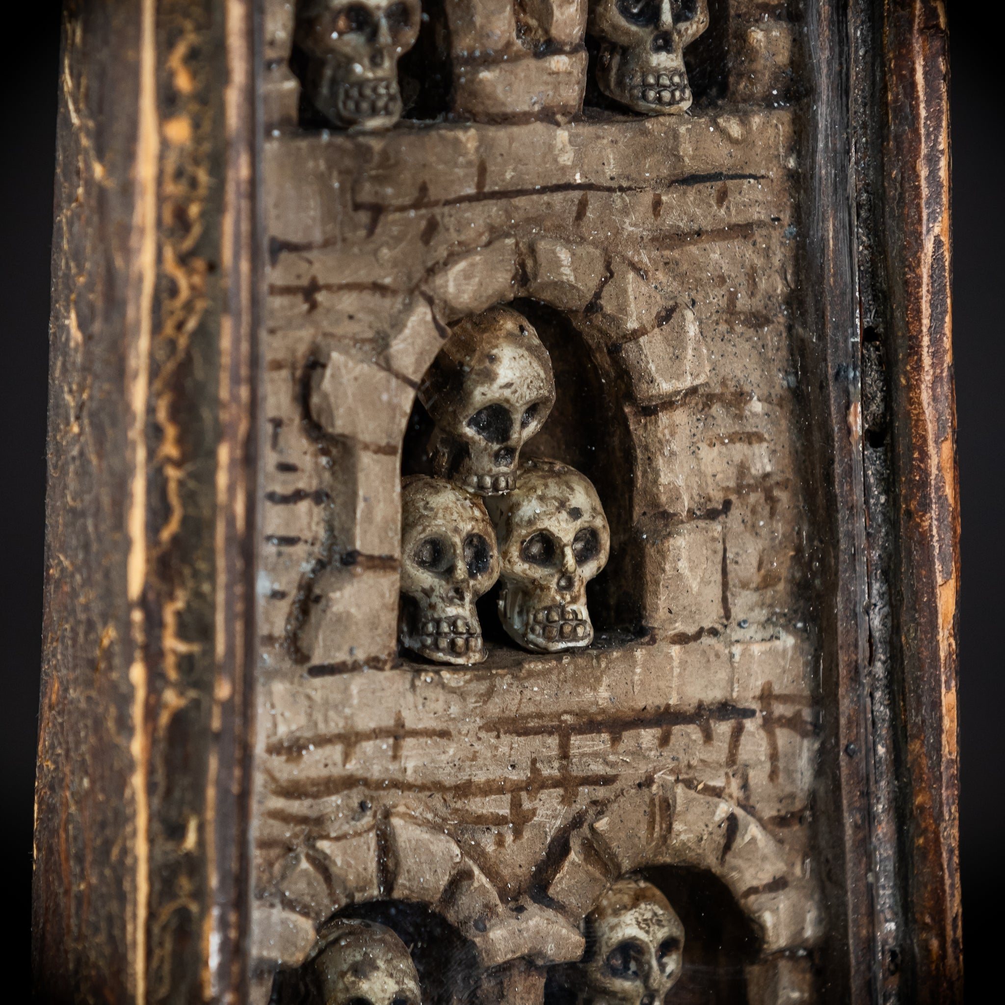 Memento Mori Wood Carving | 1700s Antique | 10.2" / 26 cm