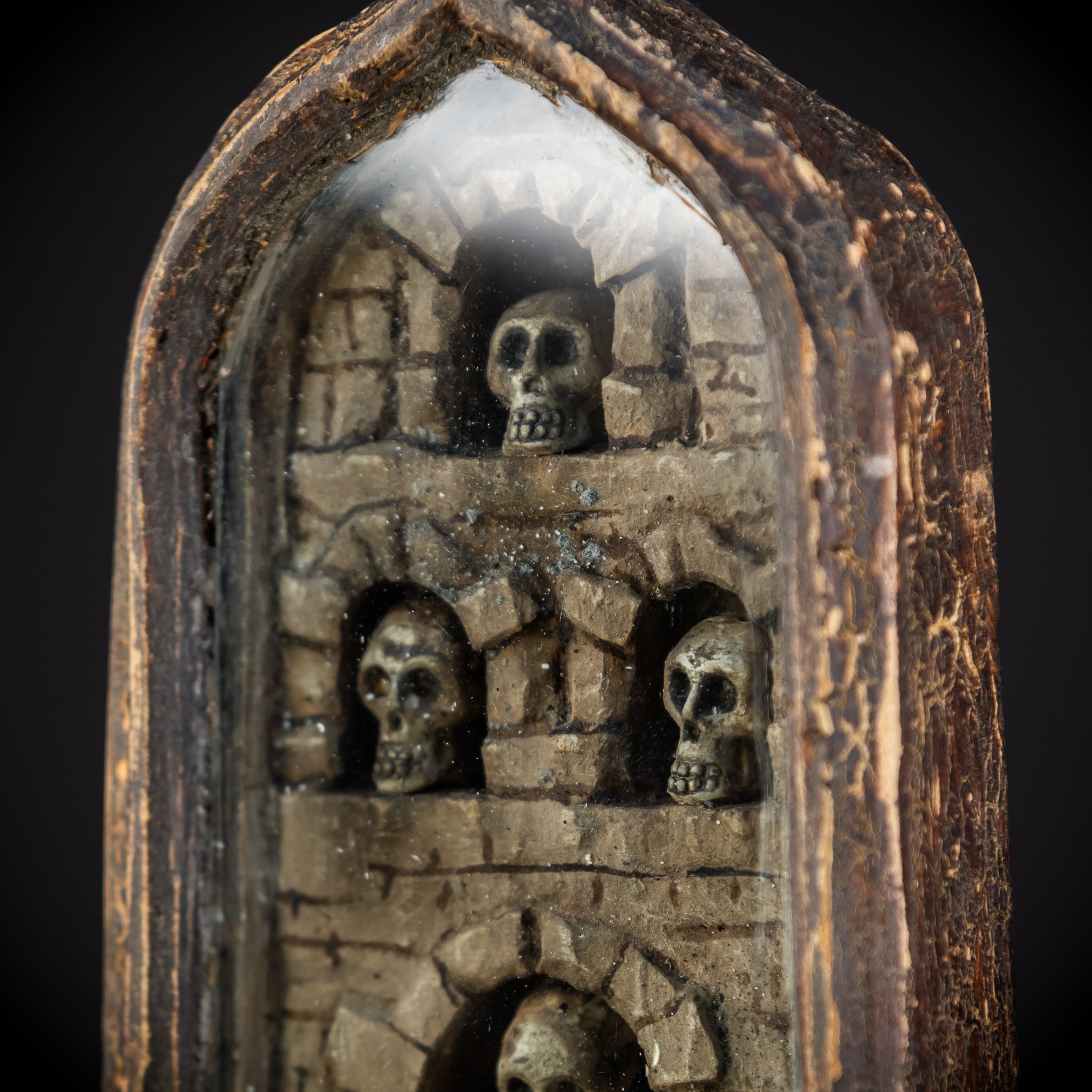 Memento Mori Wood Carving | 1700s Antique | 10.2" / 26 cm