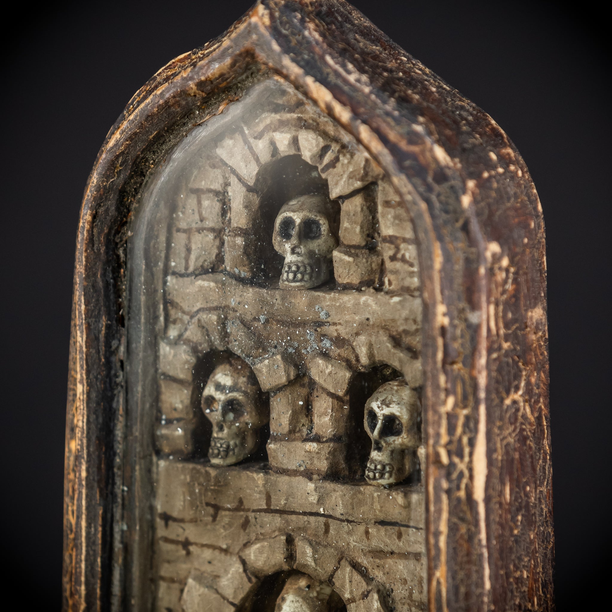 Memento Mori Wood Carving | 1700s Antique | 10.2" / 26 cm