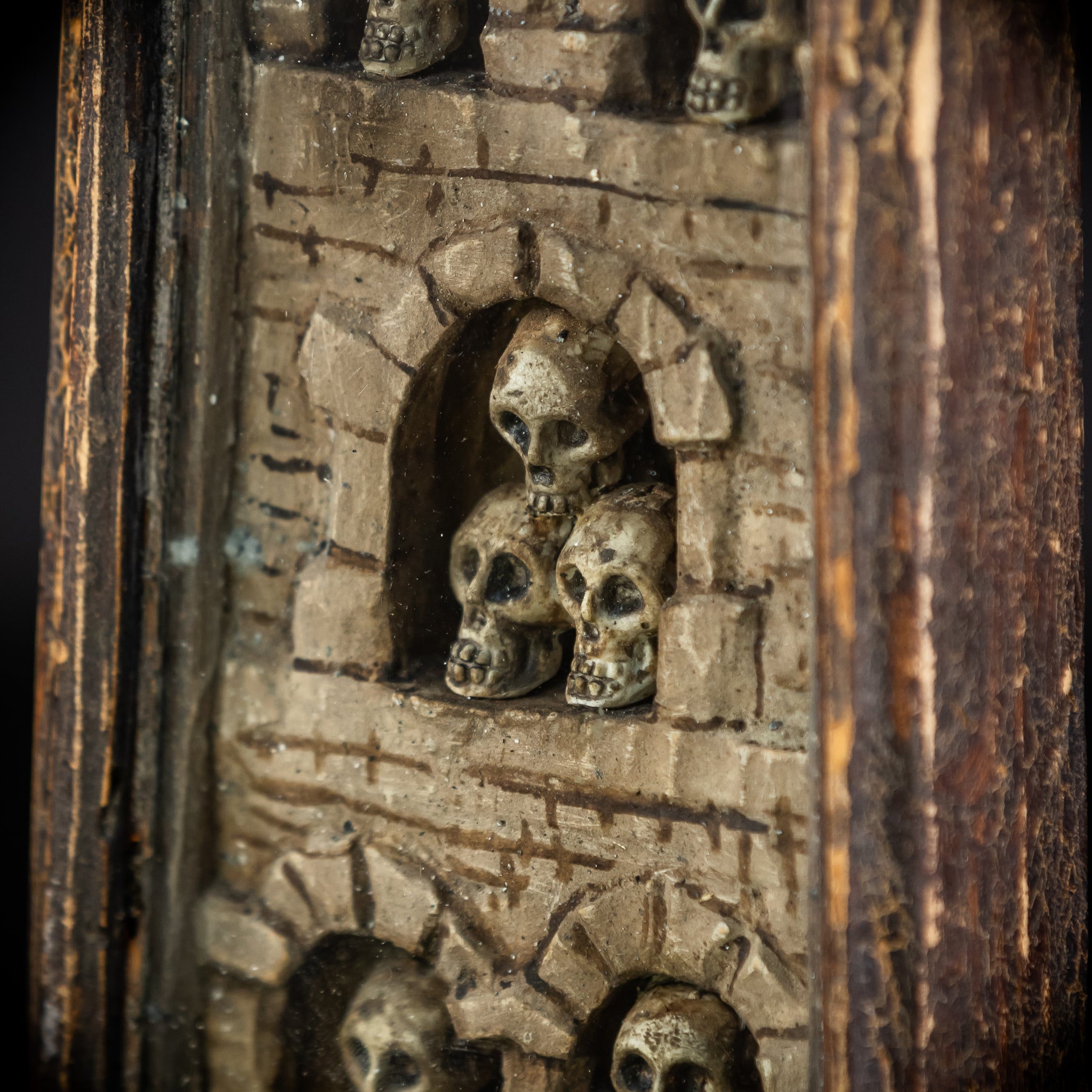 Memento Mori Wood Carving | 1700s Antique | 10.2" / 26 cm