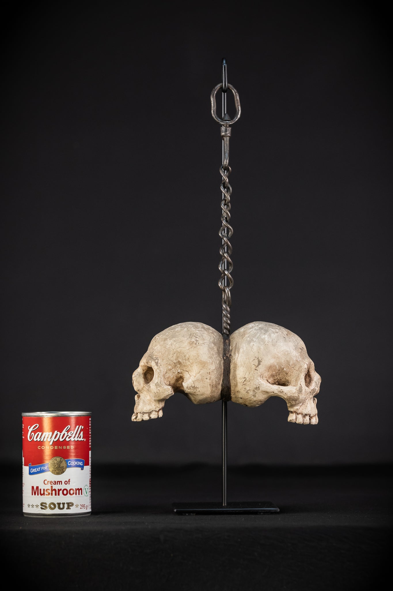 Memento Mori Wood Carving with Chain | Italian 1700s Antique