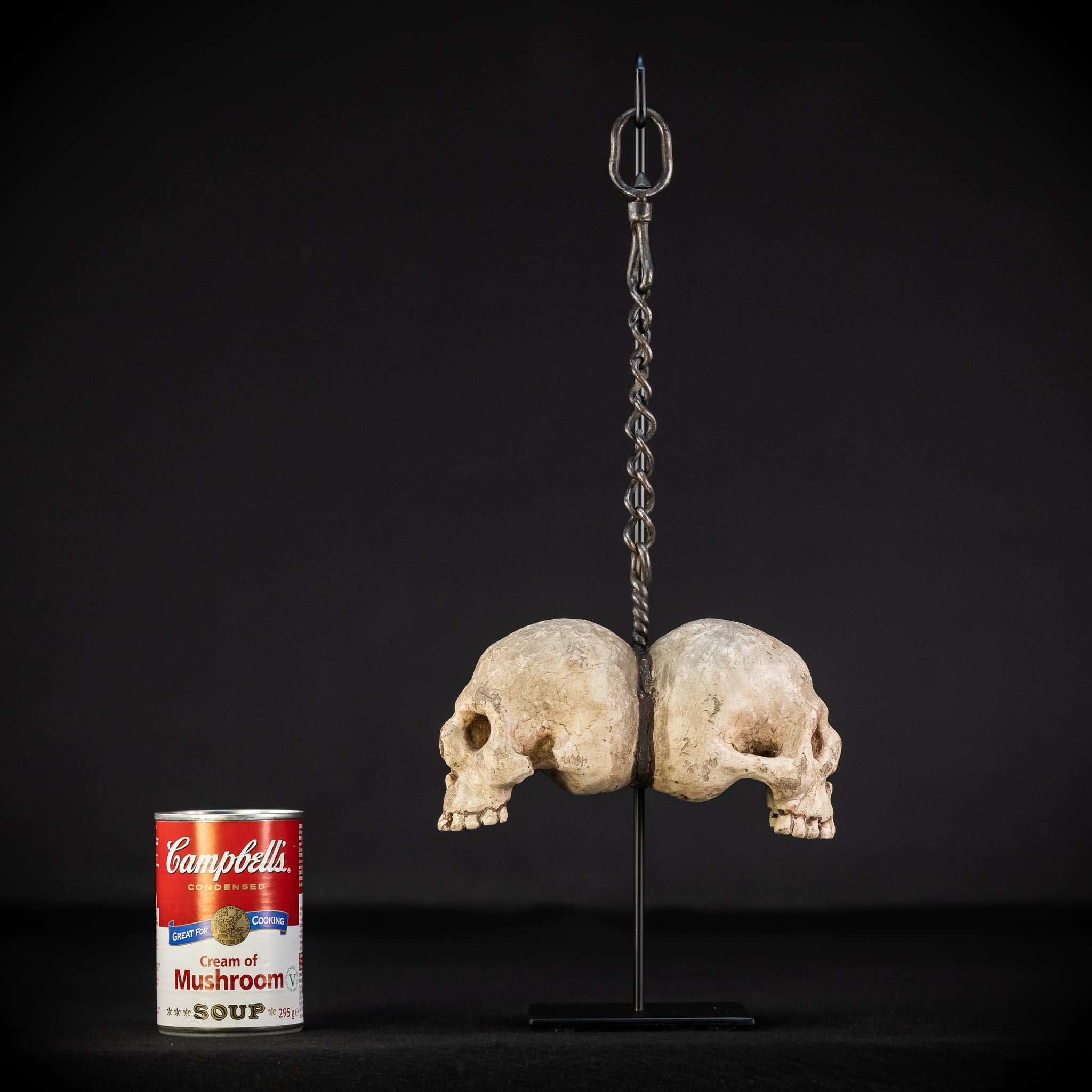 Memento Mori Wood Carving with Chain | Italian 1700s Antique