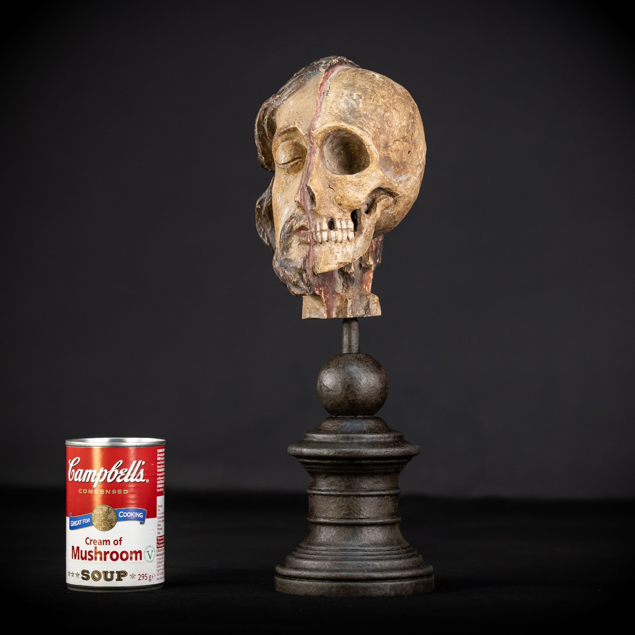Memento Mori Wood Carving | Italian 1700s Antique 7.3"