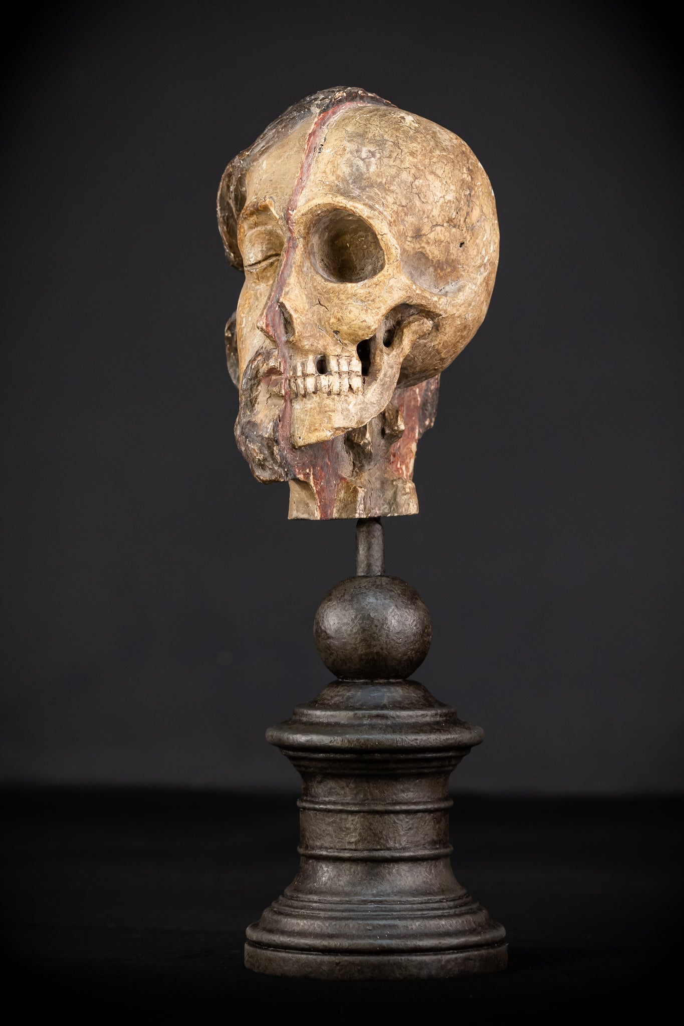 Memento Mori Wood Carving | Italian 1700s Antique 7.3"