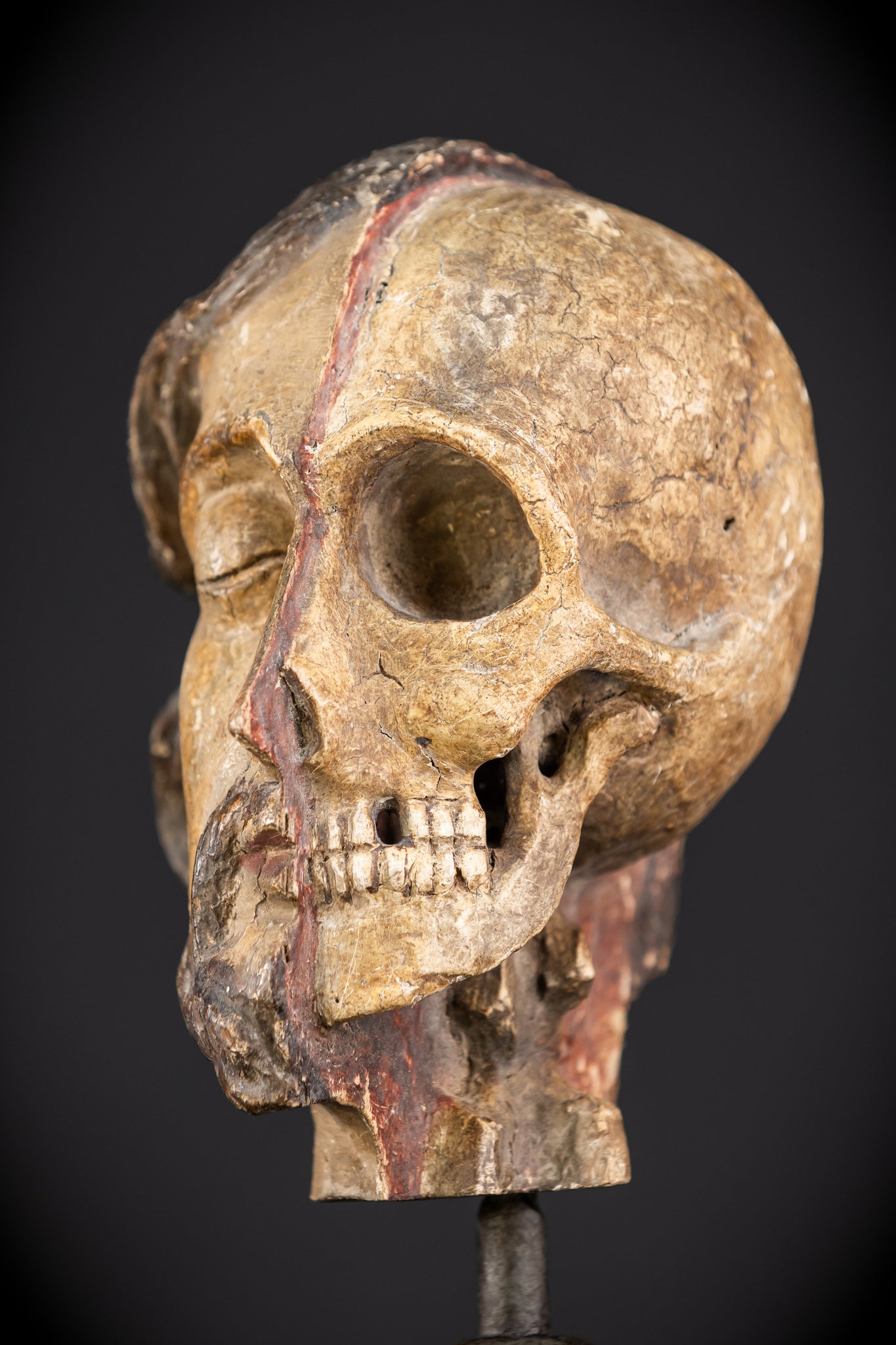 Memento Mori Wood Carving | Italian 1700s Antique 7.3"