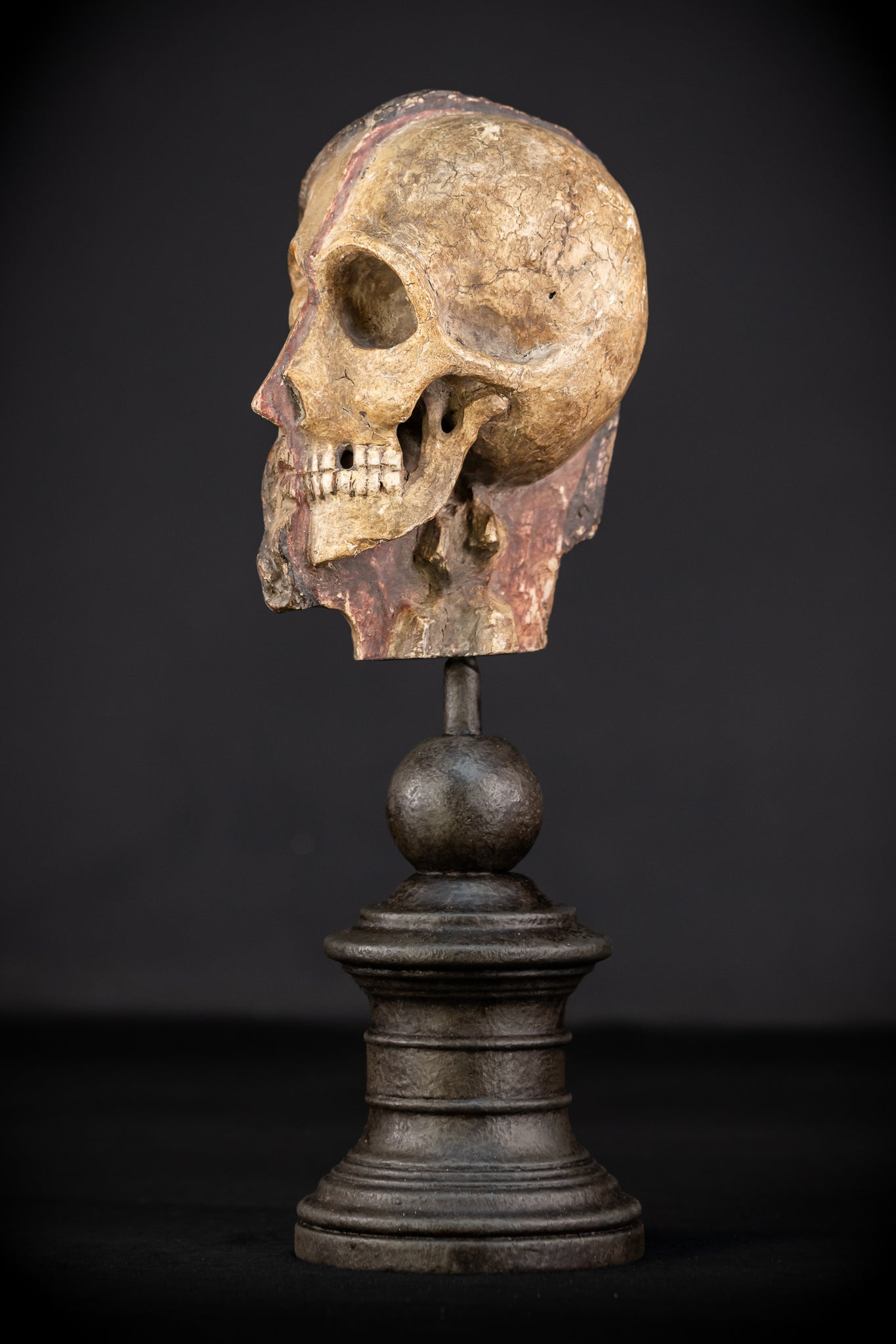 Memento Mori Wood Carving | Italian 1700s Antique 7.3"
