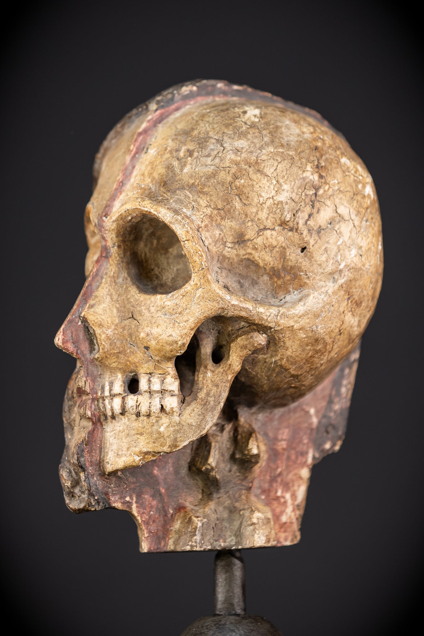Memento Mori Wood Carving | Italian 1700s Antique 7.3"