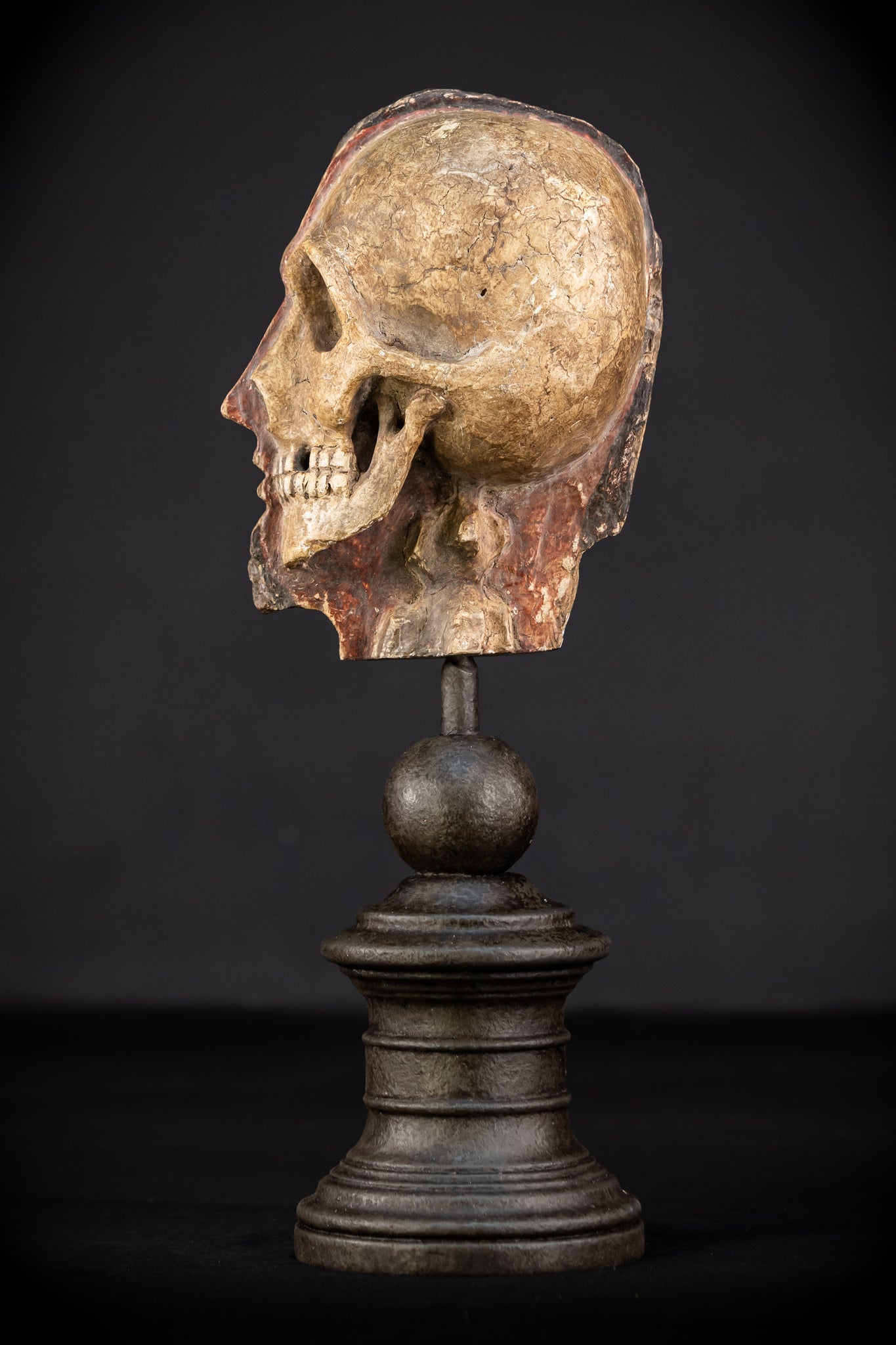 Memento Mori Wood Carving | Italian 1700s Antique 7.3"