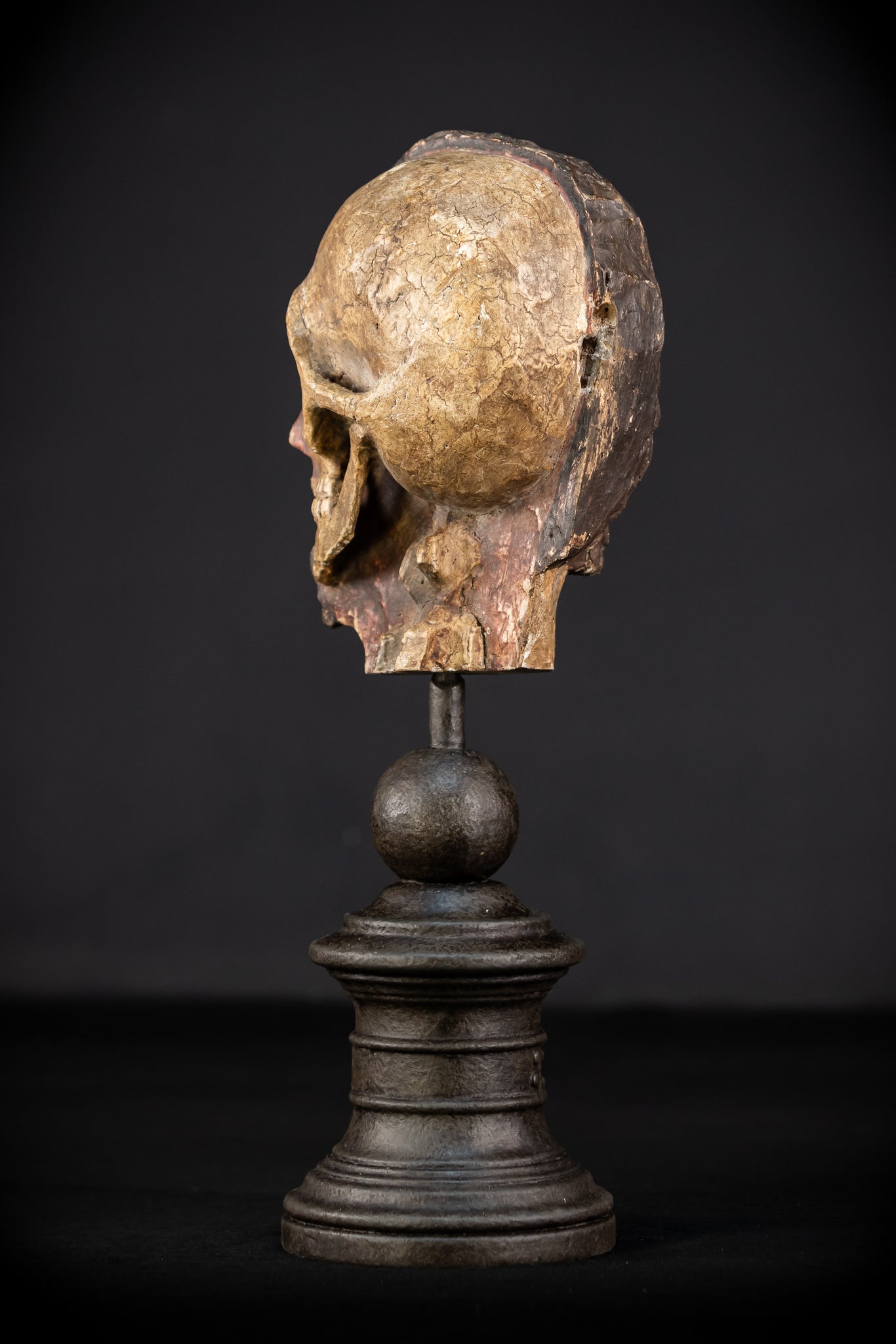 Memento Mori Wood Carving | Italian 1700s Antique 7.3"