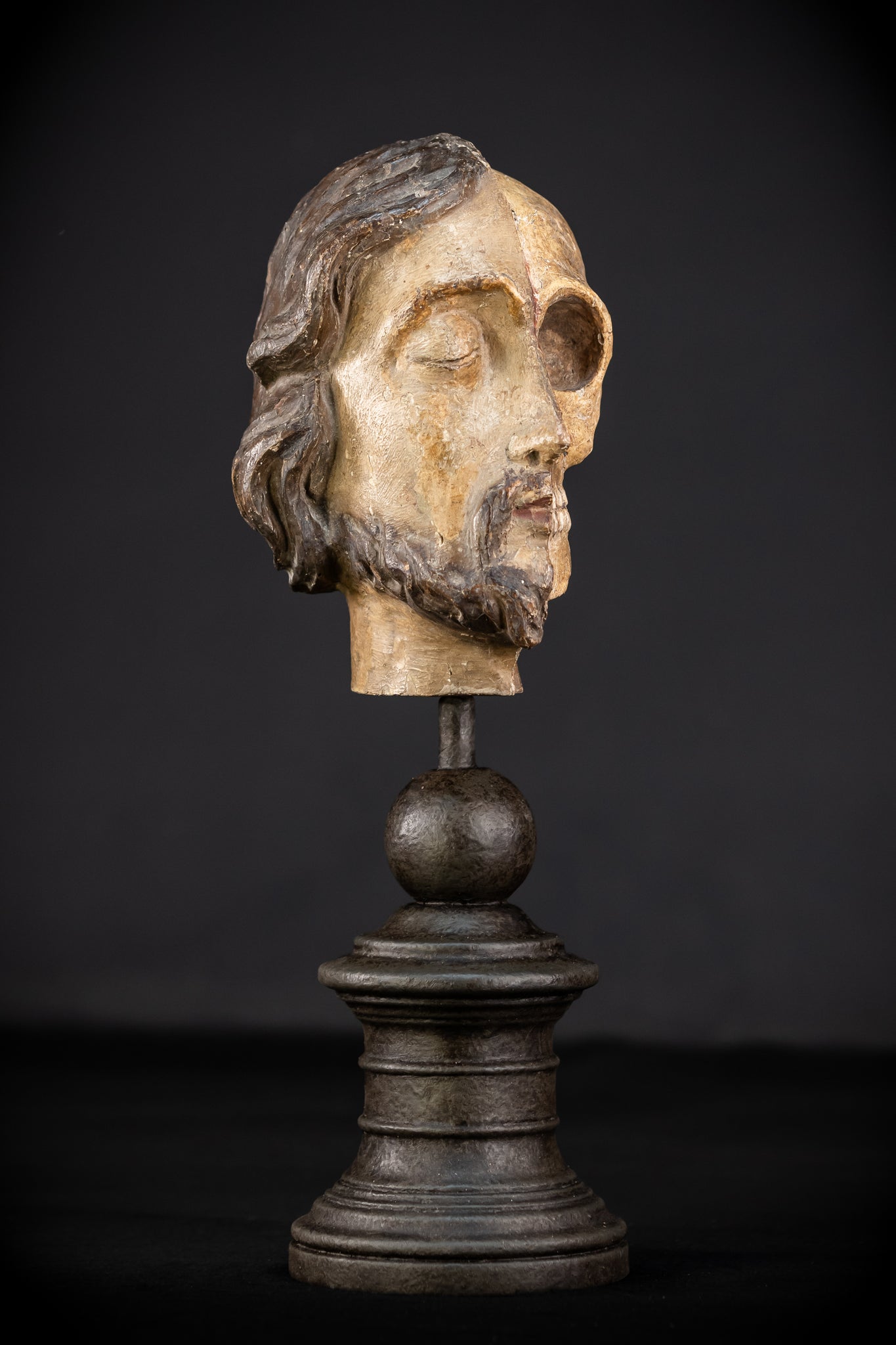 Memento Mori Wood Carving | Italian 1700s Antique 7.3"