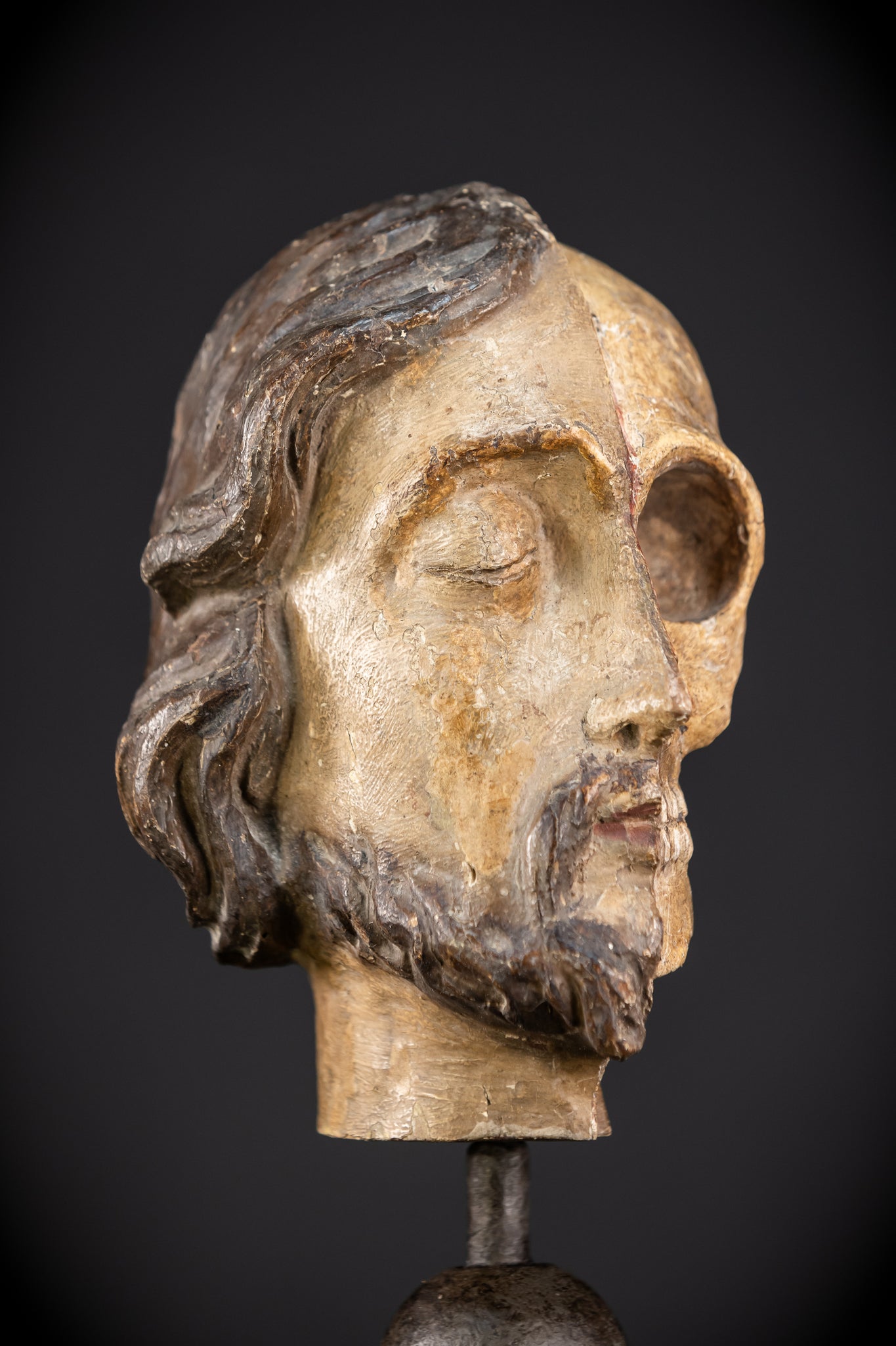 Memento Mori Wood Carving | Italian 1700s Antique 7.3"