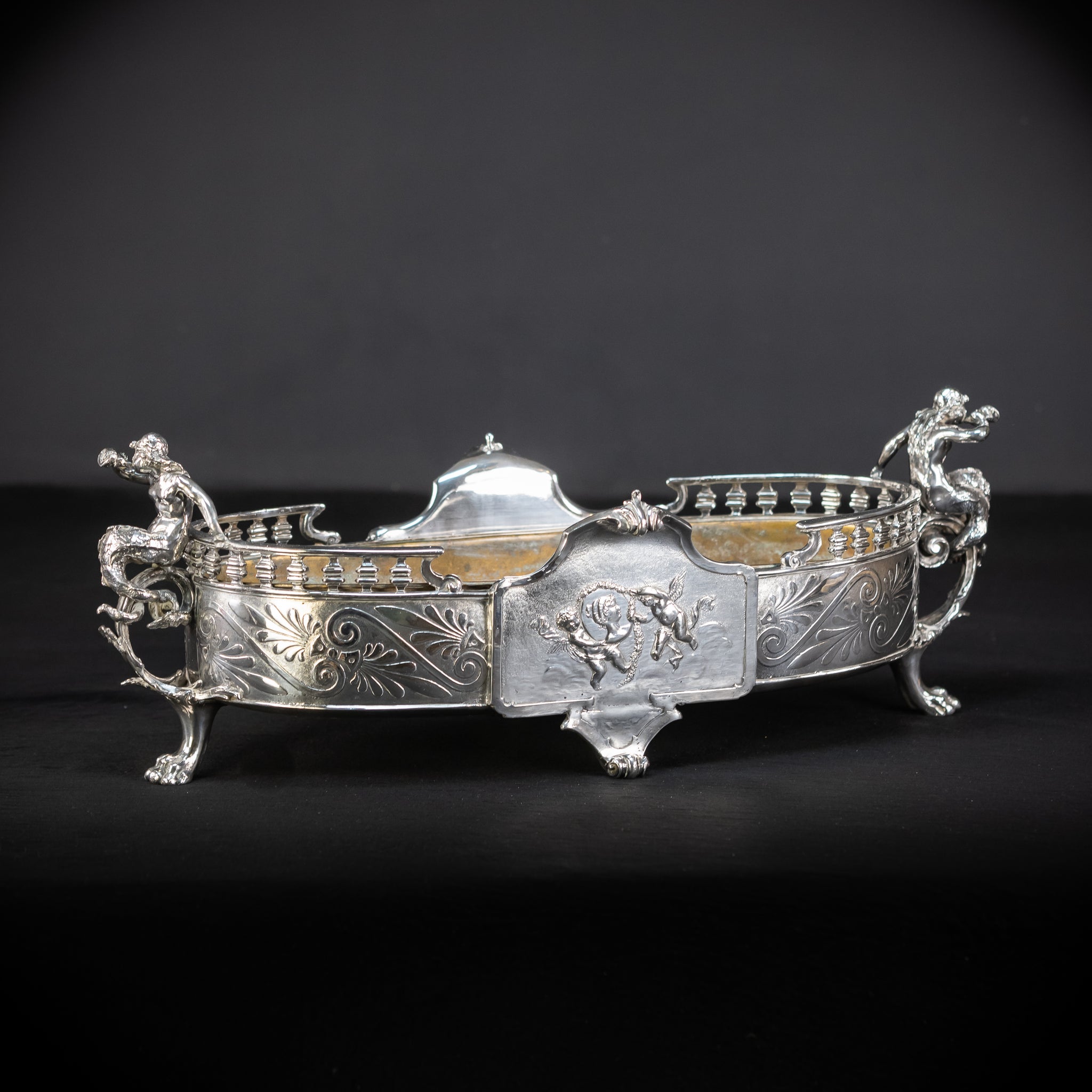 Jardiniere Silver Plated | French 1700s Baroque | 18.5”