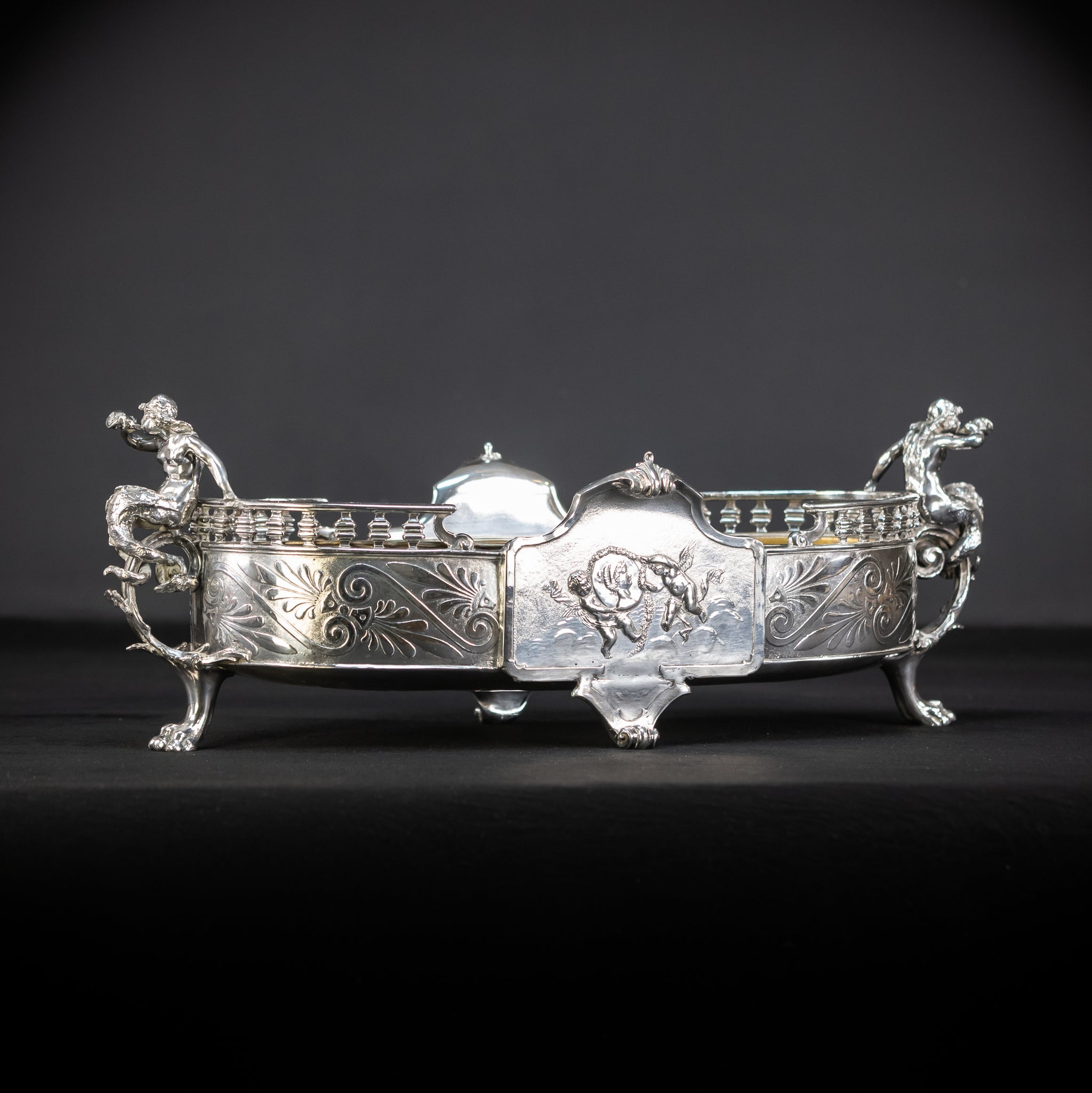 Jardiniere Silver Plated | French 1700s Baroque | 18.5”