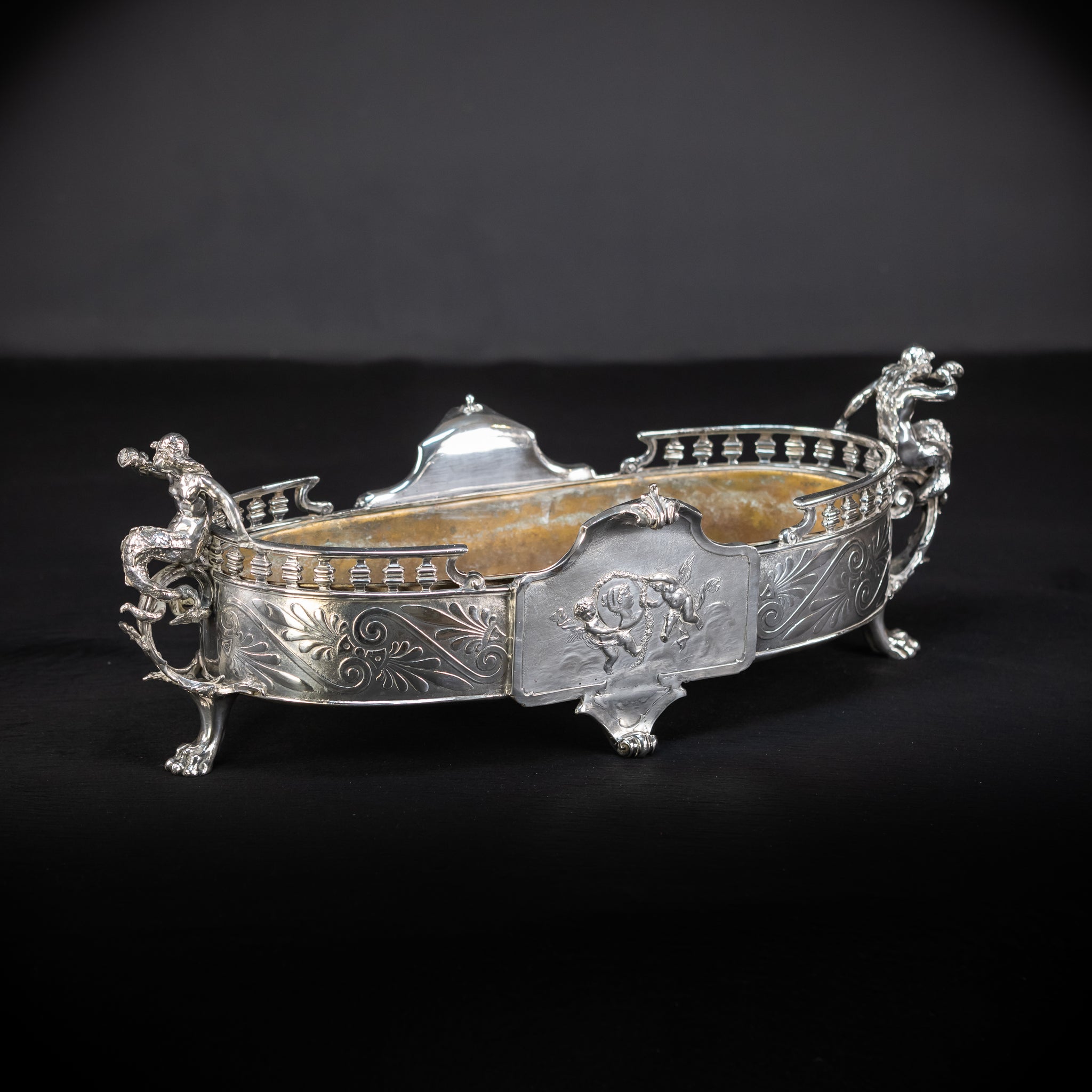 Jardiniere Silver Plated | French 1700s Baroque | 18.5”
