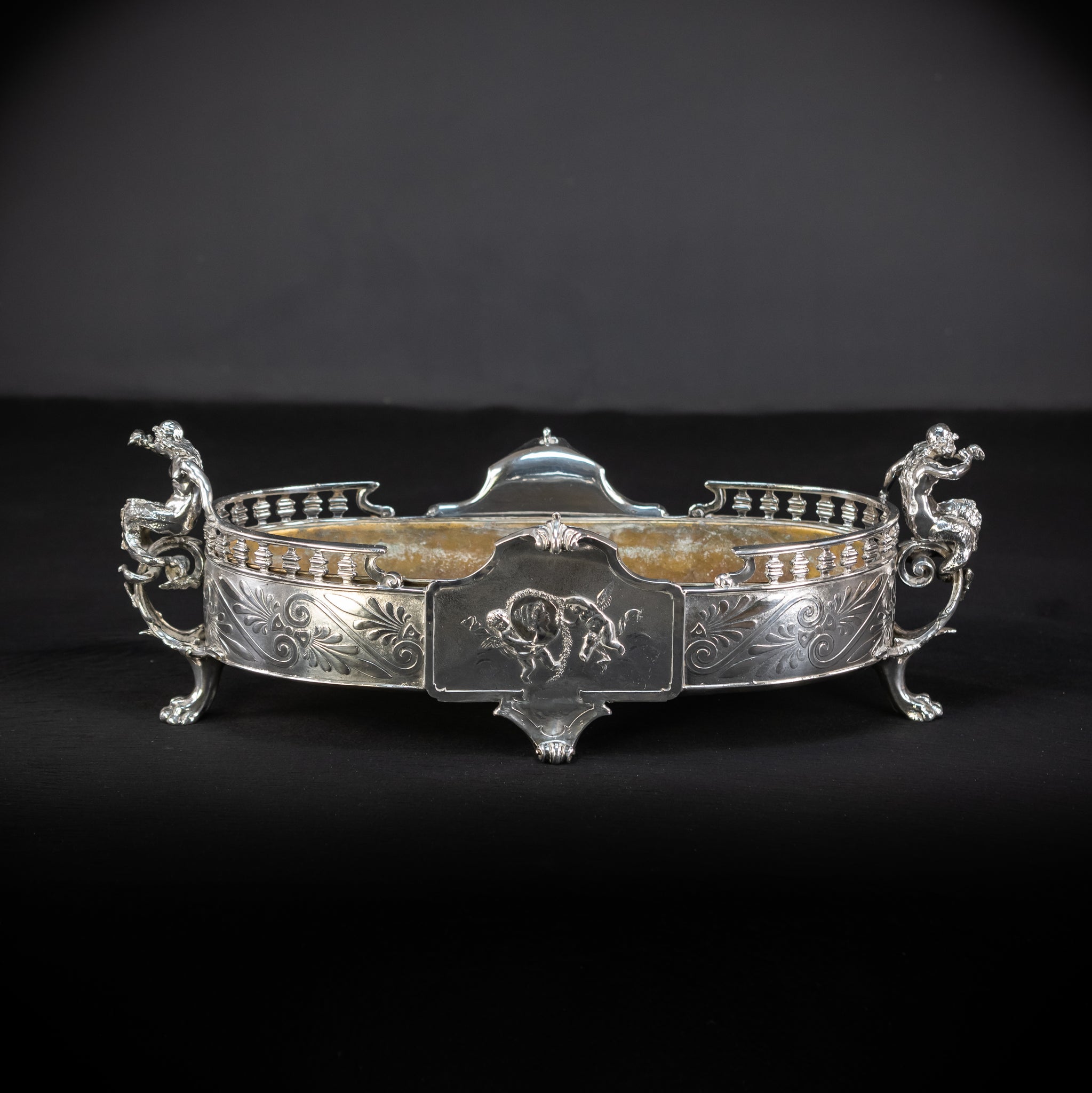 Jardiniere Silver Plated | French 1700s Baroque | 18.5”
