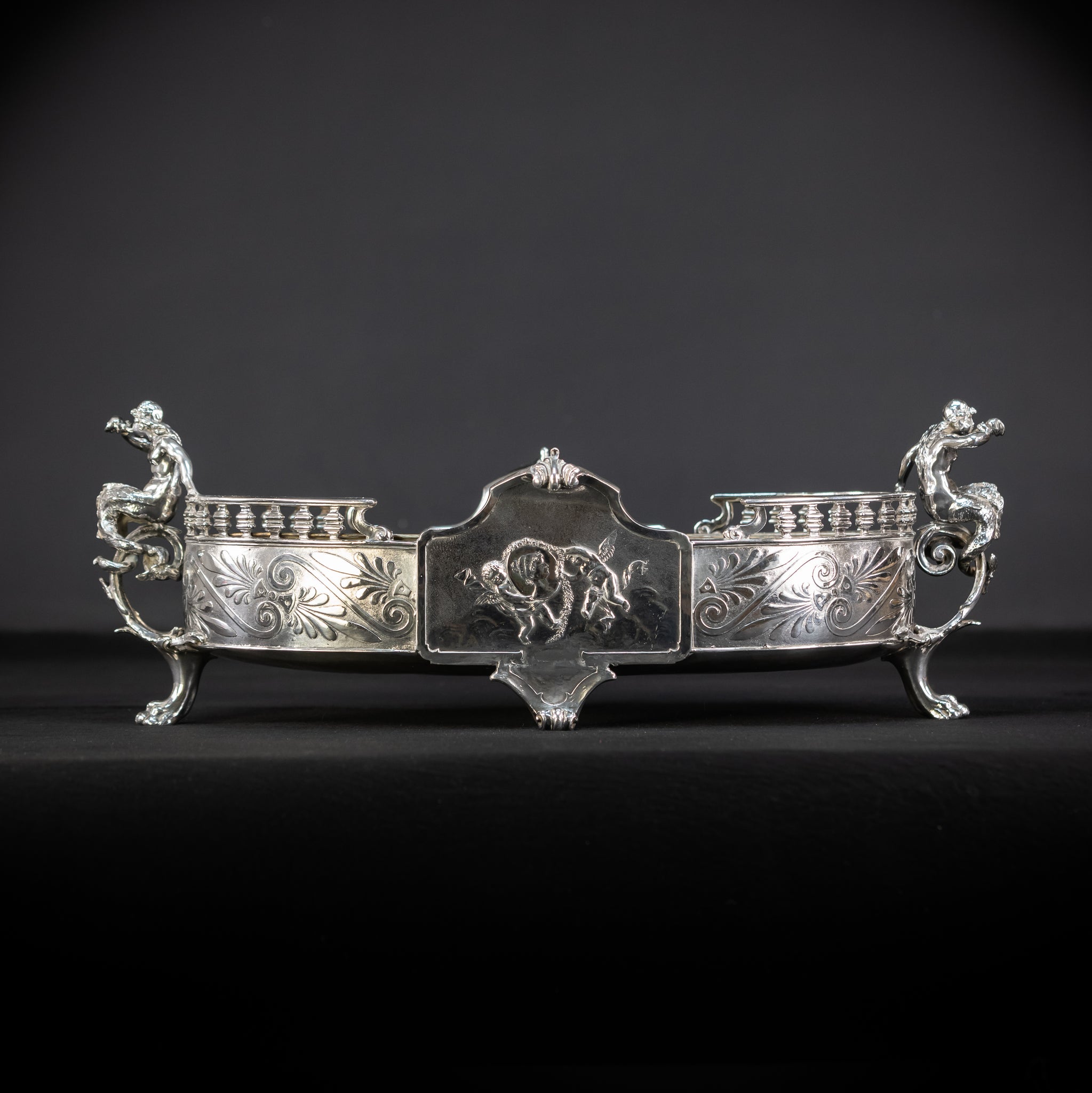 Jardiniere Silver Plated | French 1700s Baroque | 18.5”
