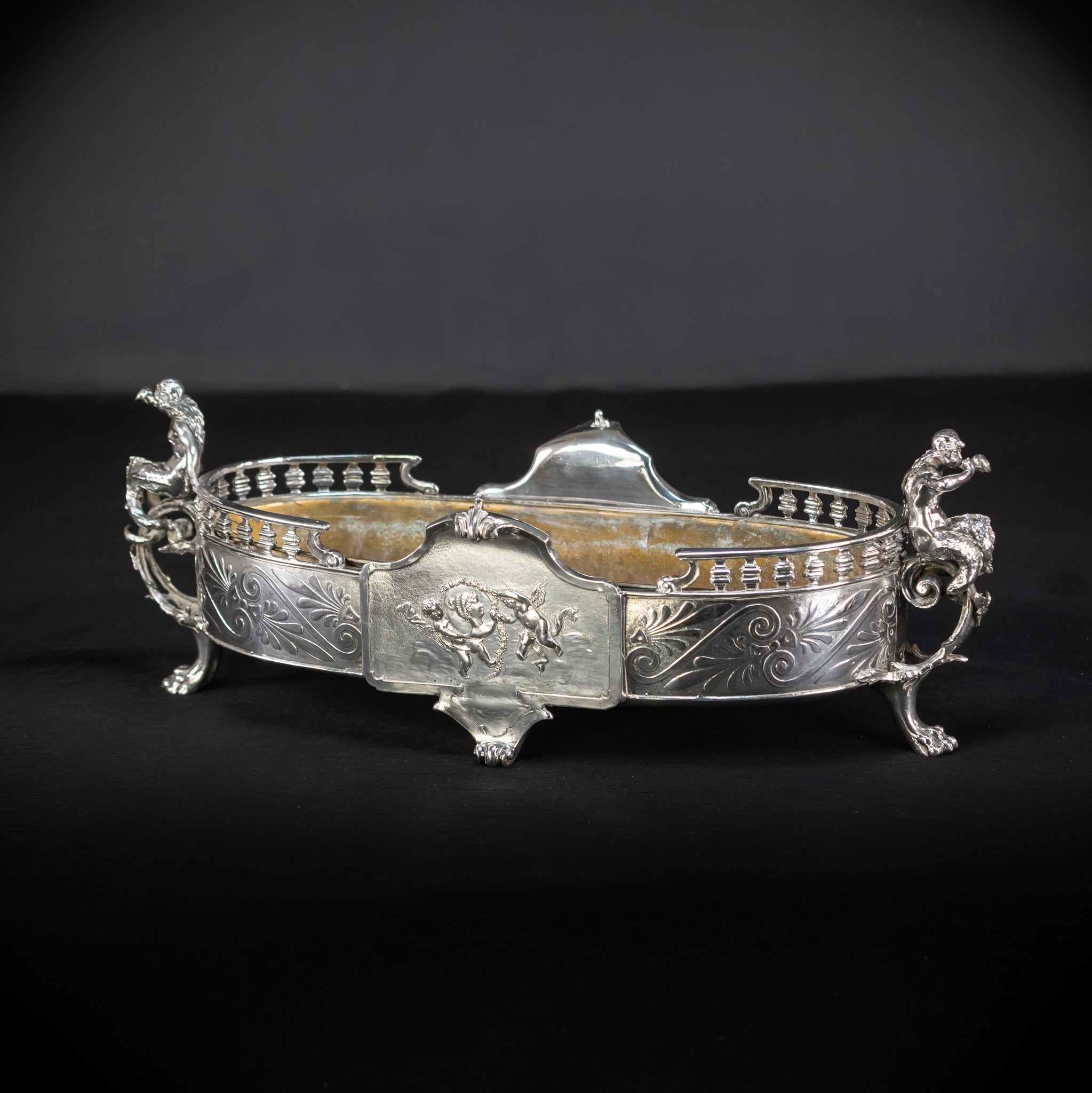 Jardiniere Silver Plated | French 1700s Baroque | 18.5”