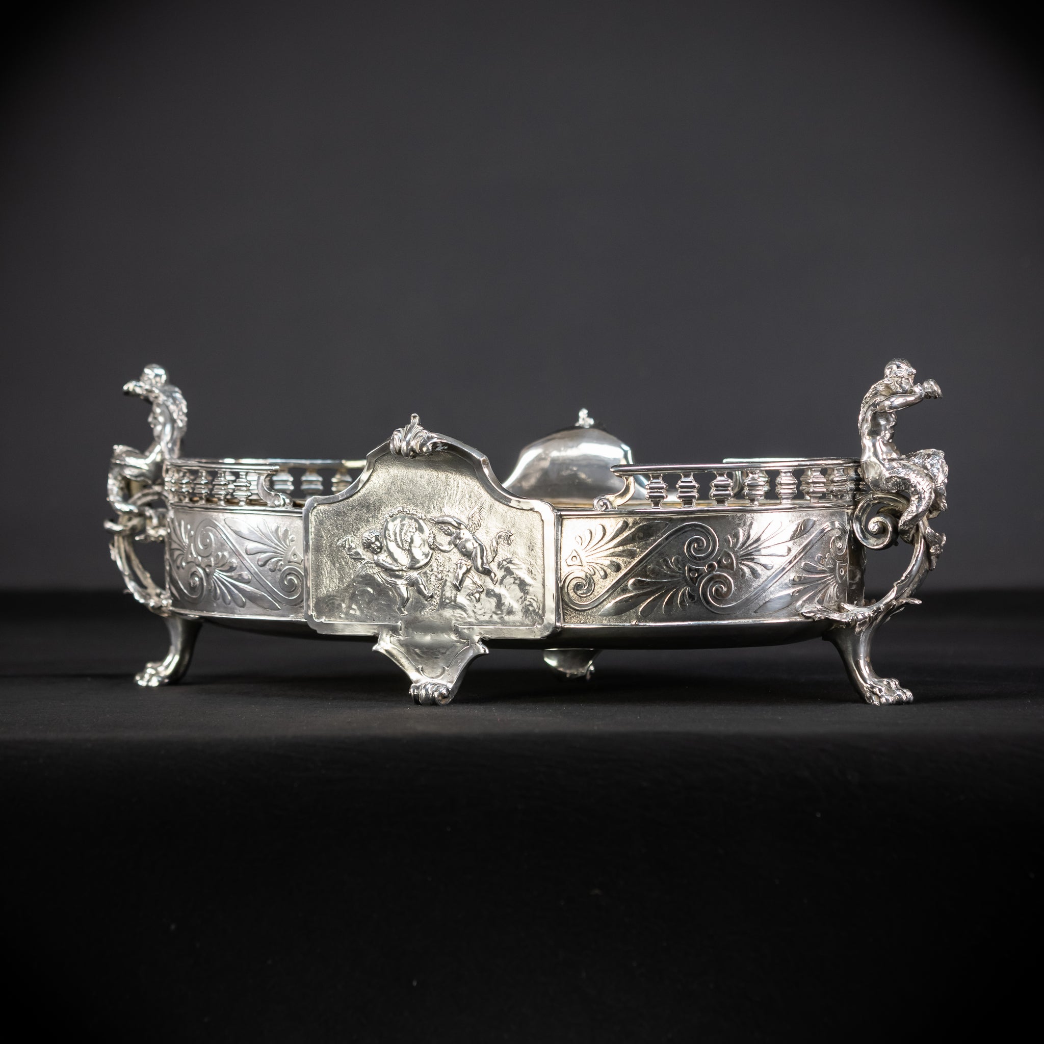Jardiniere Silver Plated | French 1700s Baroque | 18.5”