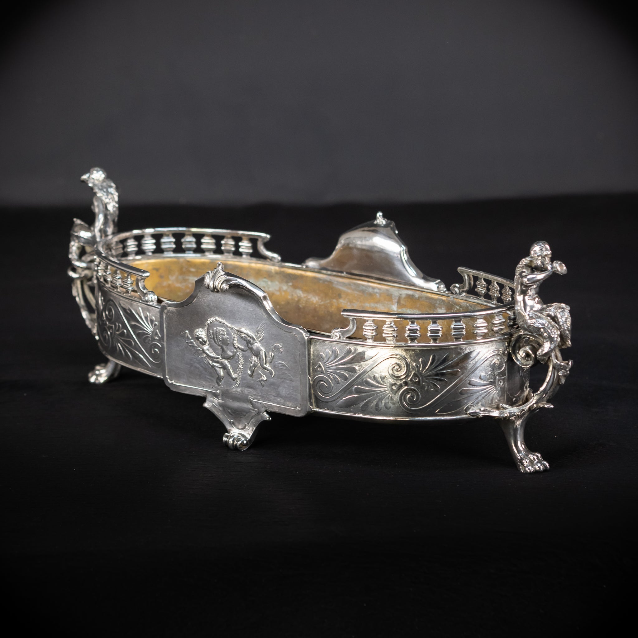 Jardiniere Silver Plated | French 1700s Baroque | 18.5”