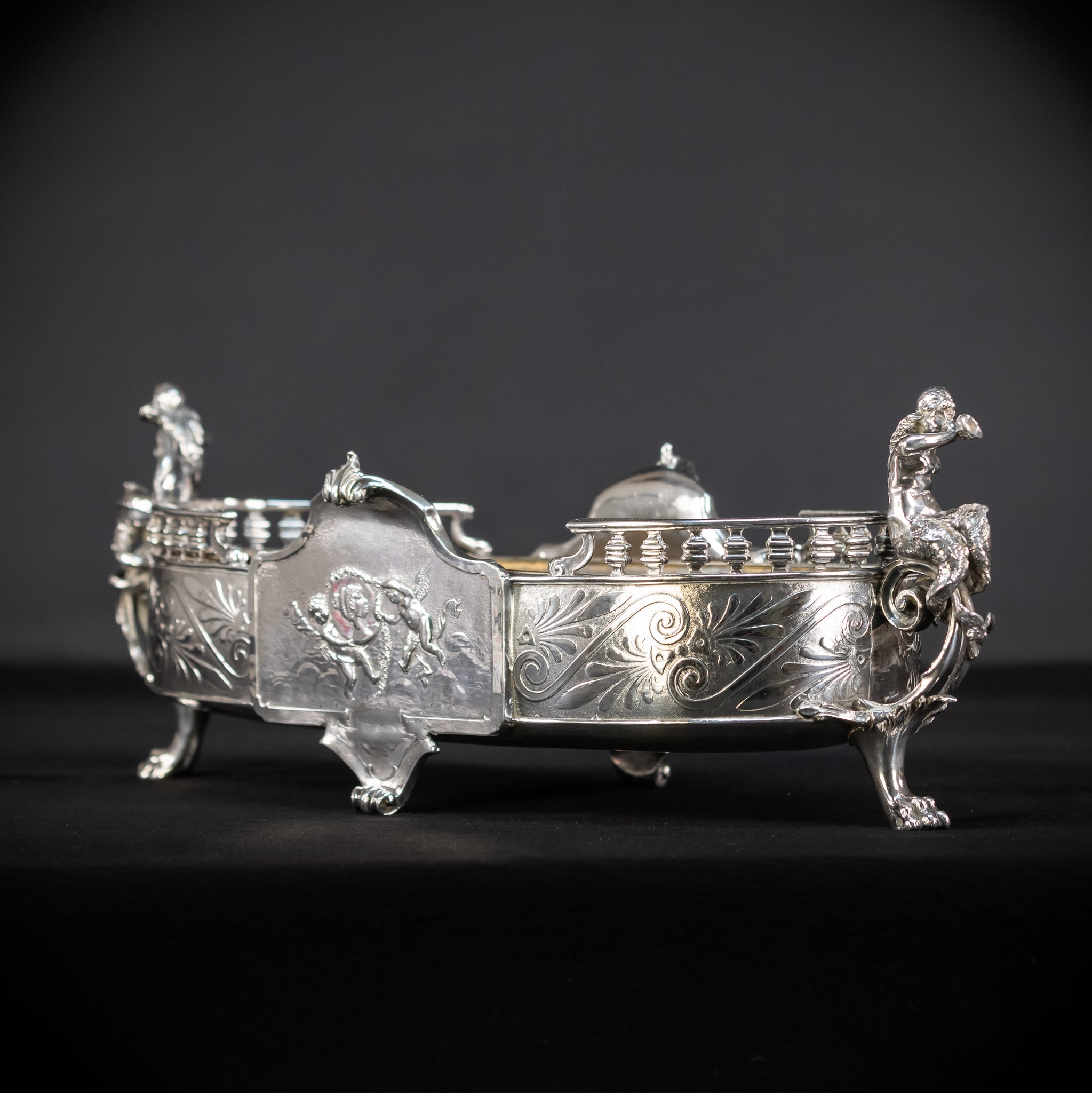Jardiniere Silver Plated | French 1700s Baroque | 18.5”