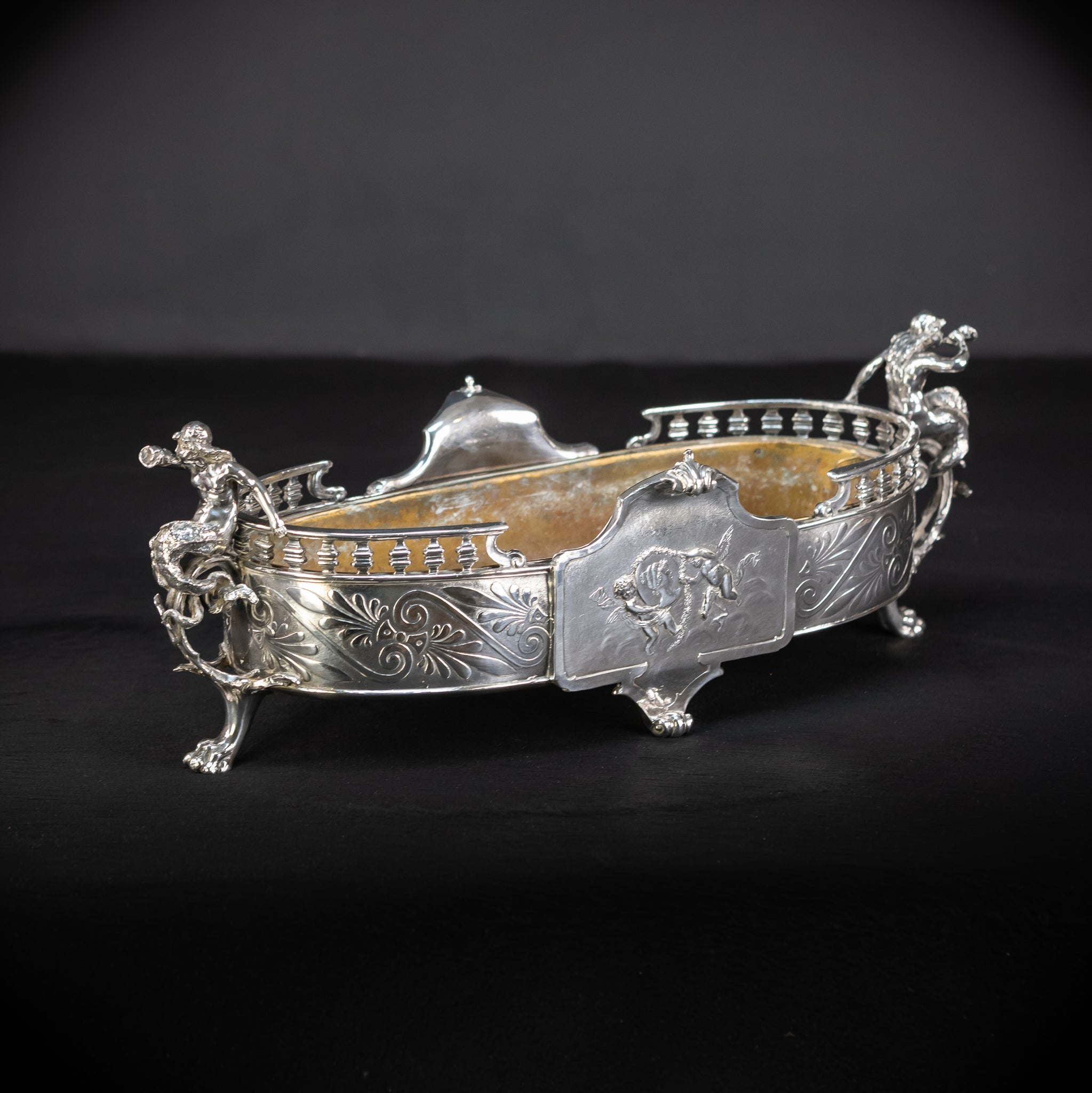 Jardiniere Silver Plated | French 1700s Baroque | 18.5”