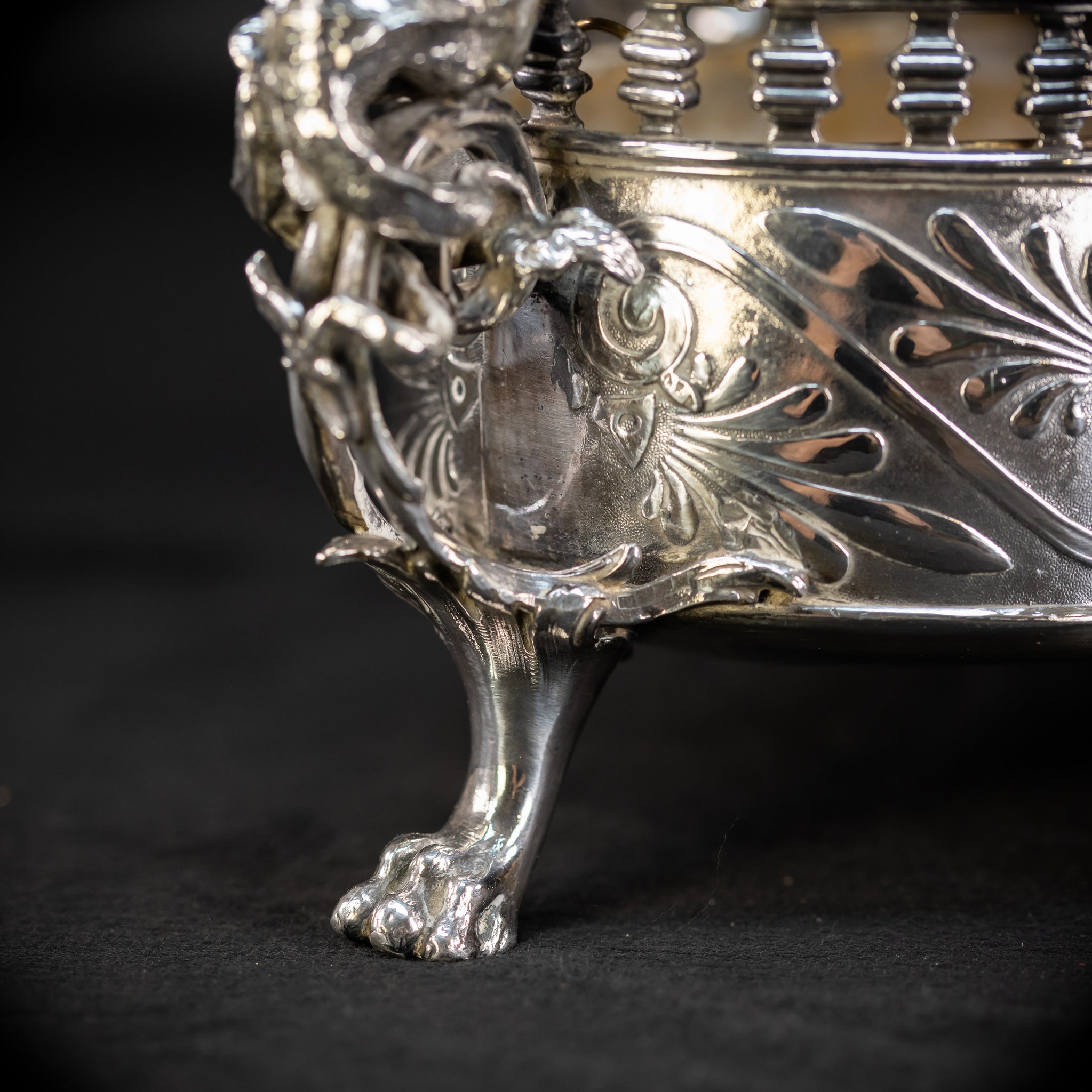 Jardiniere Silver Plated | French 1700s Baroque | 18.5”