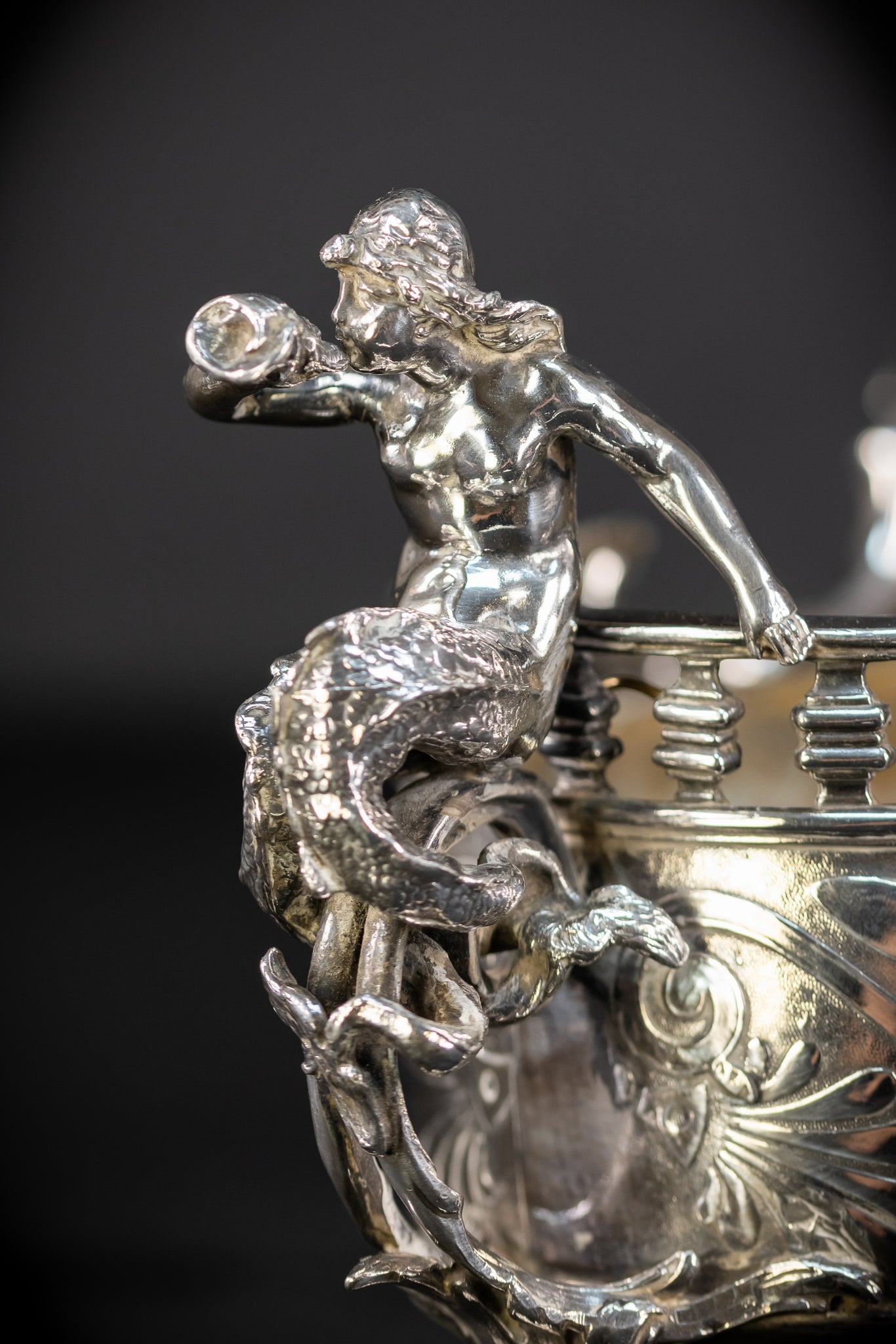 Jardiniere Silver Plated | French 1700s Baroque | 18.5”