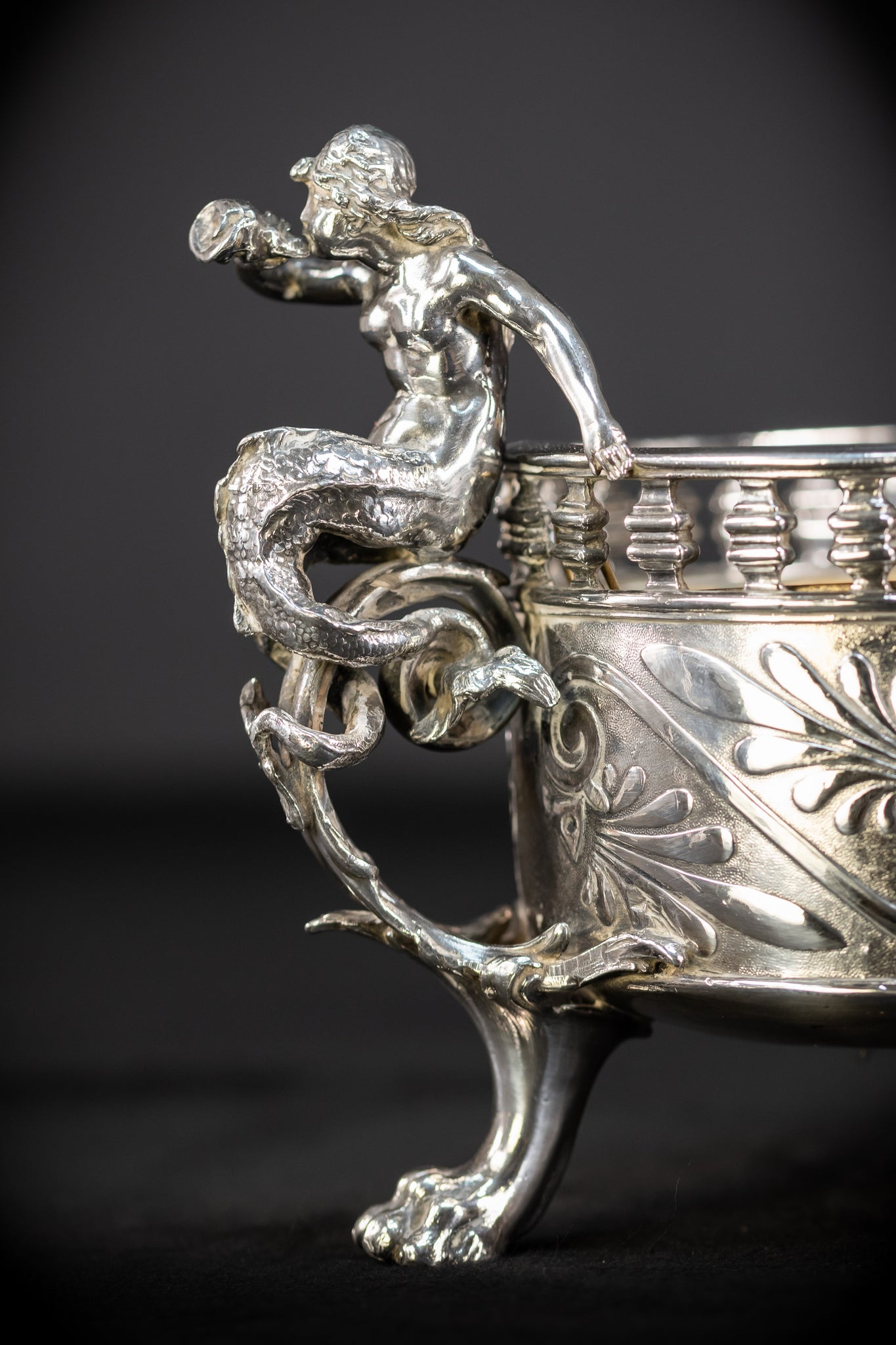 Jardiniere Silver Plated | French 1700s Baroque | 18.5”