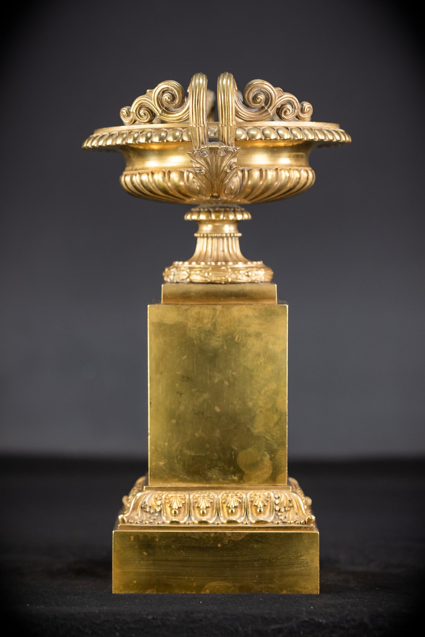 Pair of Urns / Tazze Gilded Bronze-Brass 1700s | 13”
