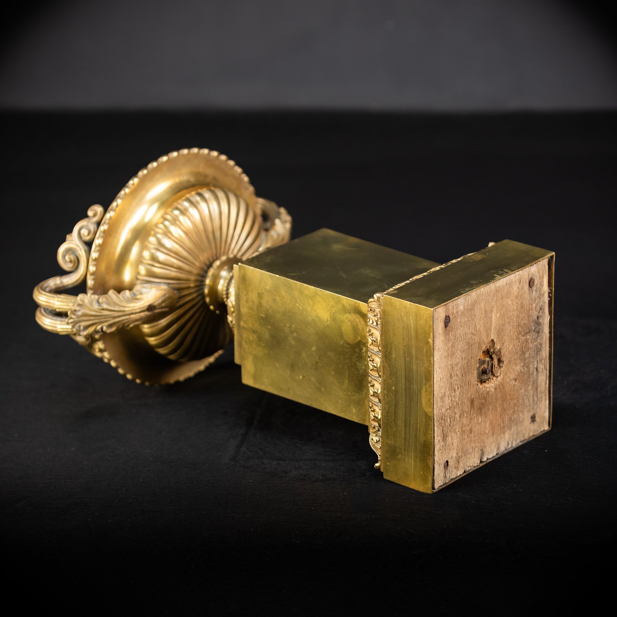 Pair of Urns / Tazze Gilded Bronze-Brass 1700s | 13”