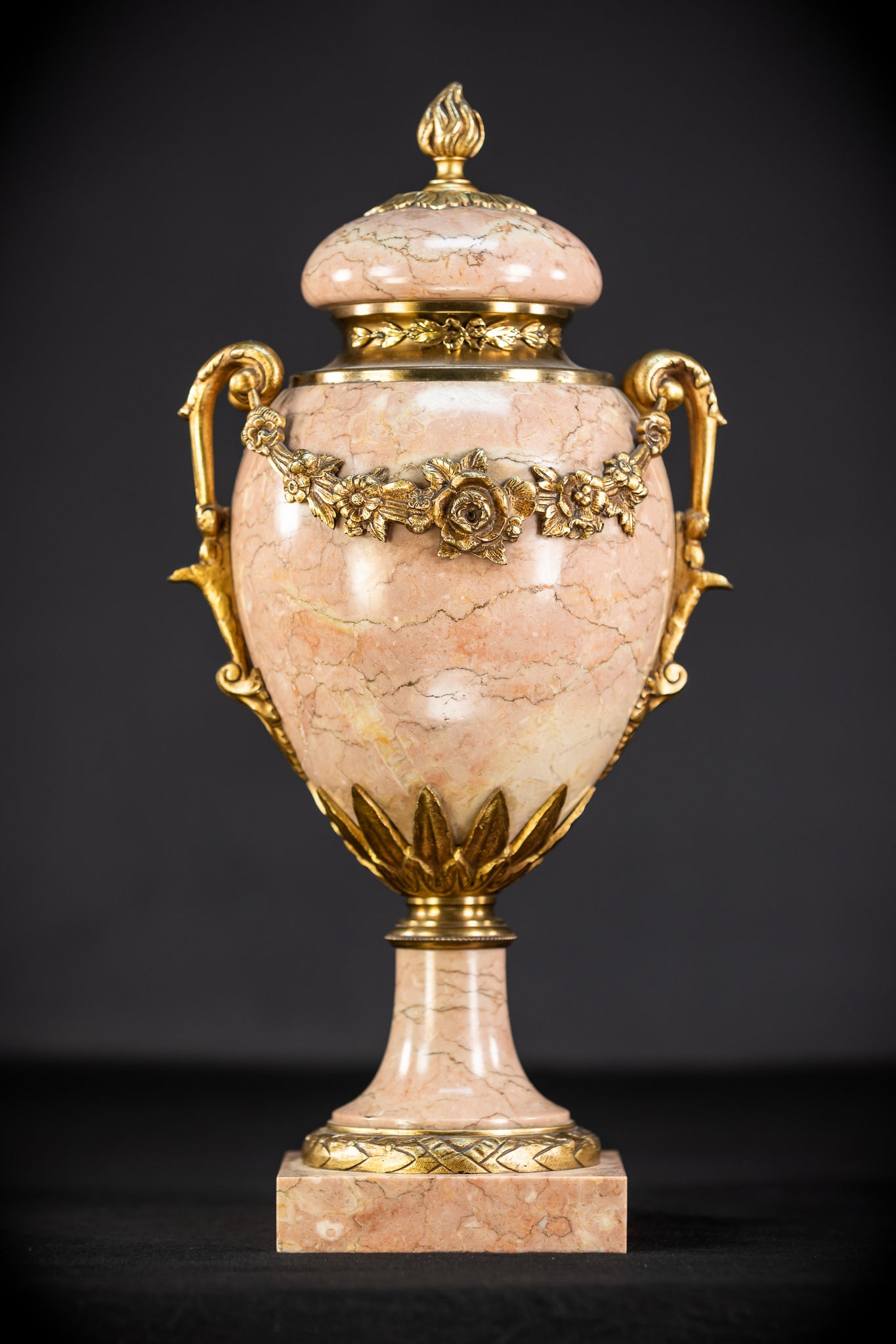 Pair of Urns / Cassolettes Marble and Gilt Bronze | 1800s Antique