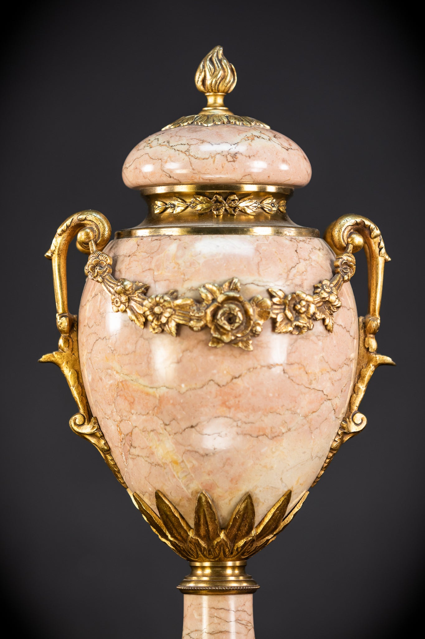 Pair of Urns / Cassolettes Marble and Gilt Bronze | 1800s Antique