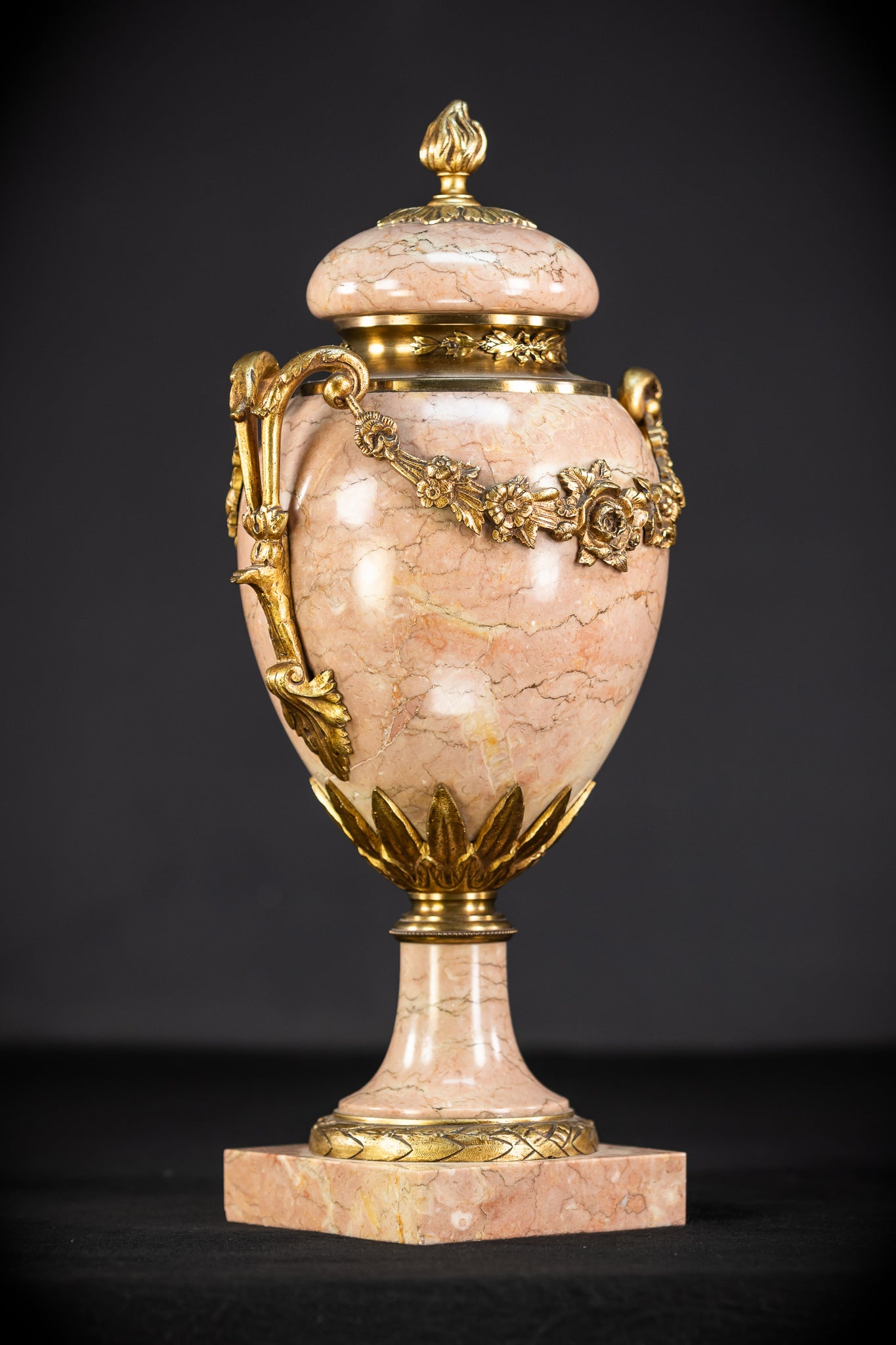 Pair of Urns / Cassolettes Marble and Gilt Bronze | 1800s Antique