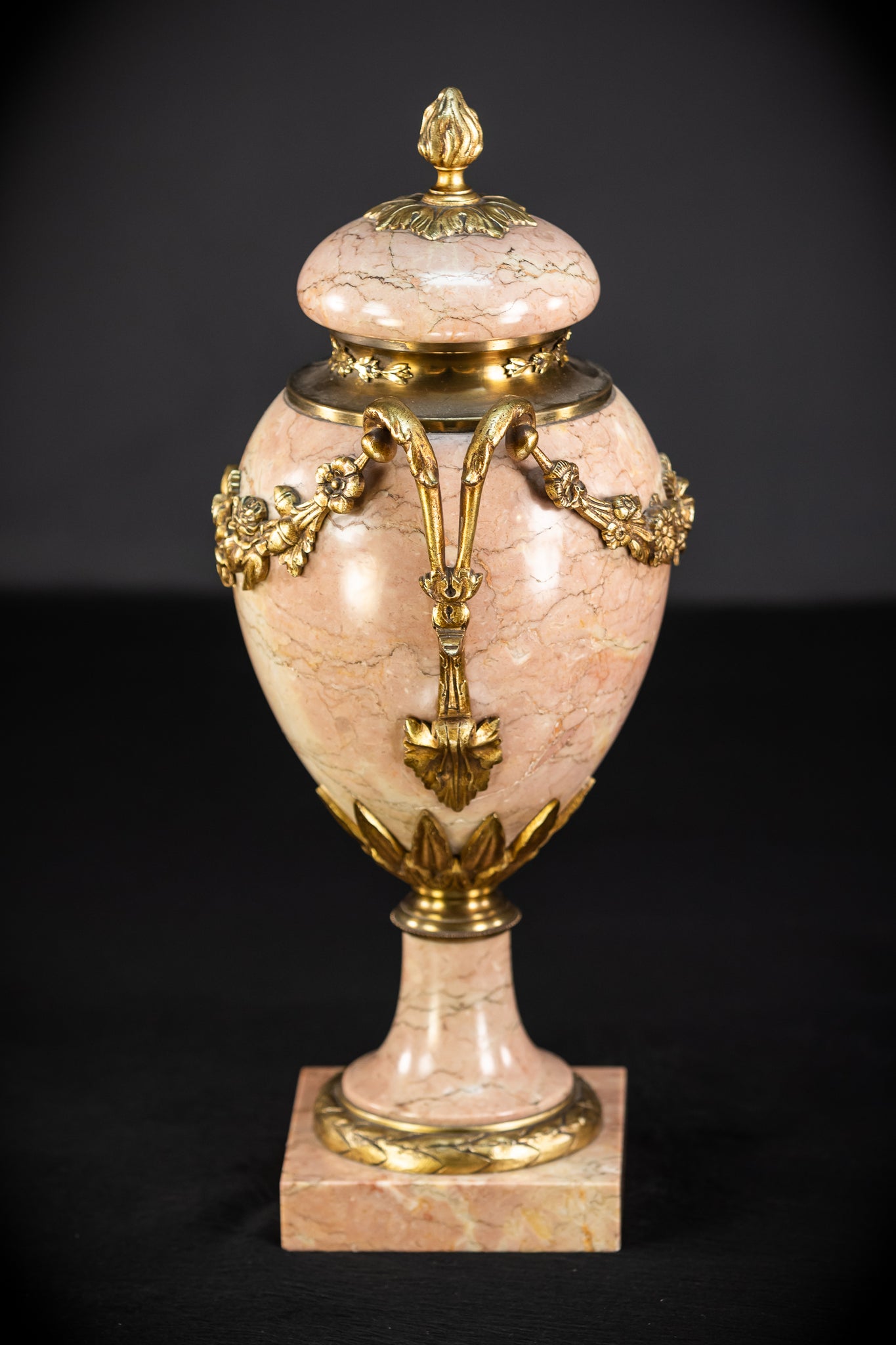 Pair of Urns / Cassolettes Marble and Gilt Bronze | 1800s Antique