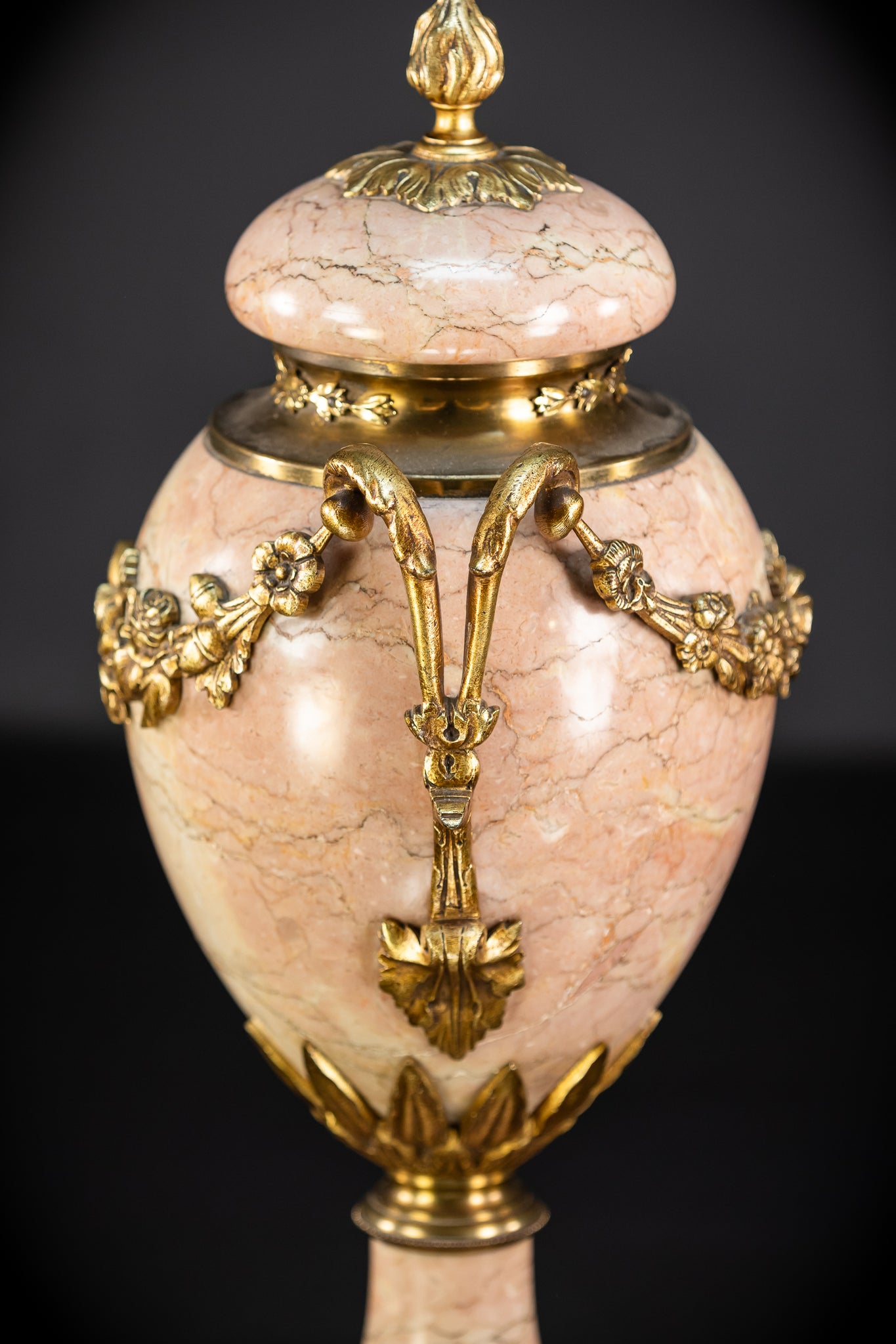 Pair of Urns / Cassolettes Marble and Gilt Bronze | 1800s Antique