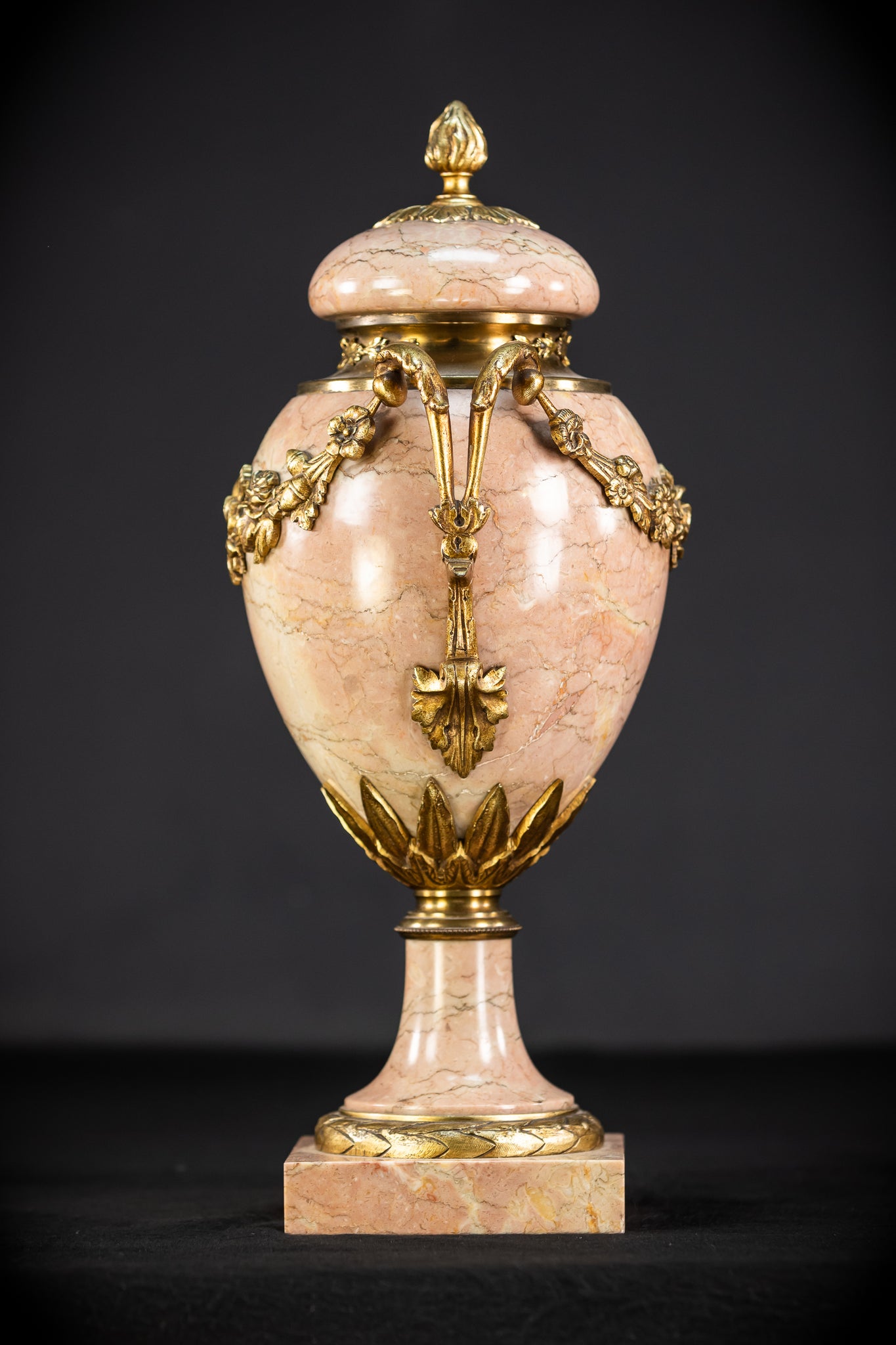 Pair of Urns / Cassolettes Marble and Gilt Bronze | 1800s Antique