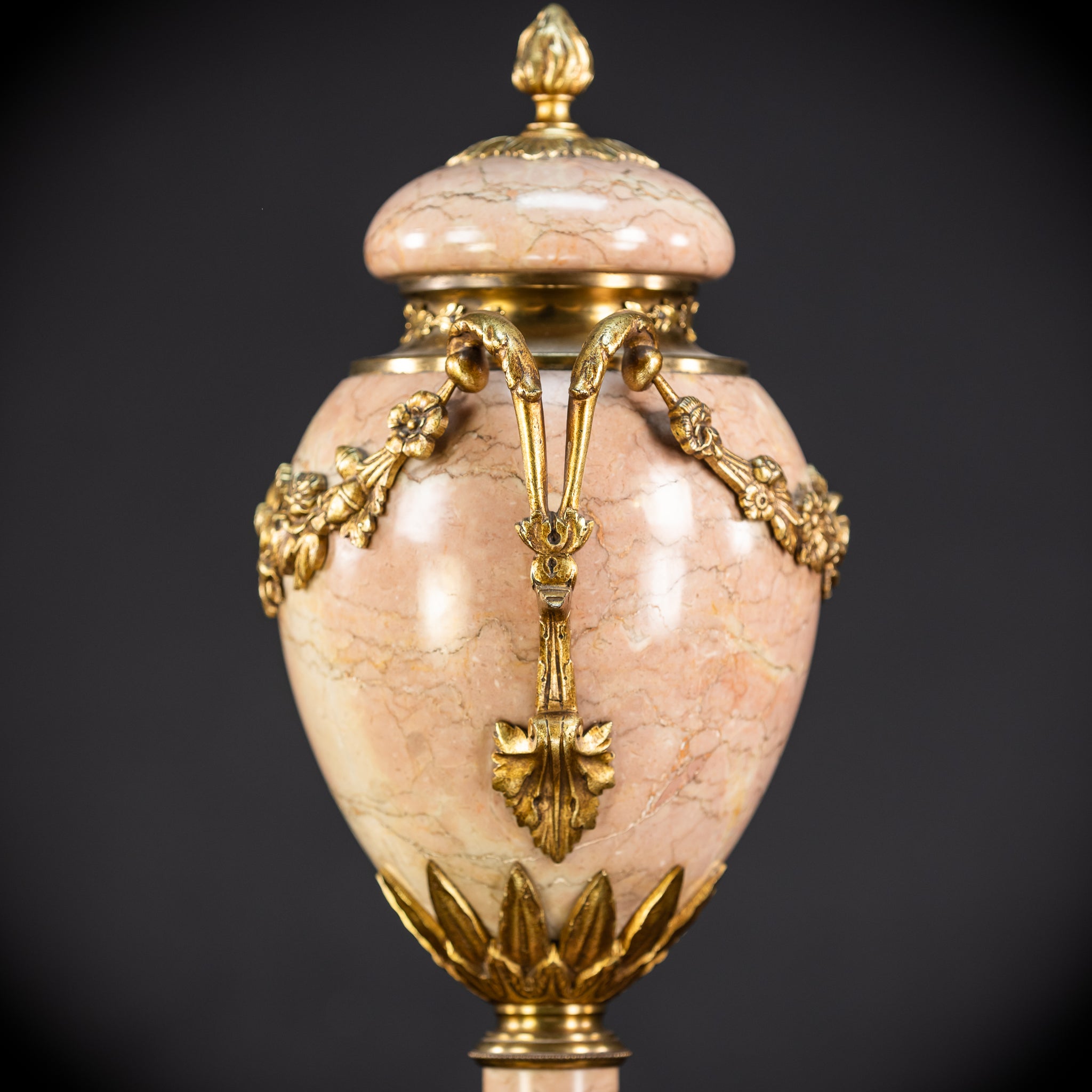 Pair of Urns / Cassolettes Marble and Gilt Bronze | 1800s Antique