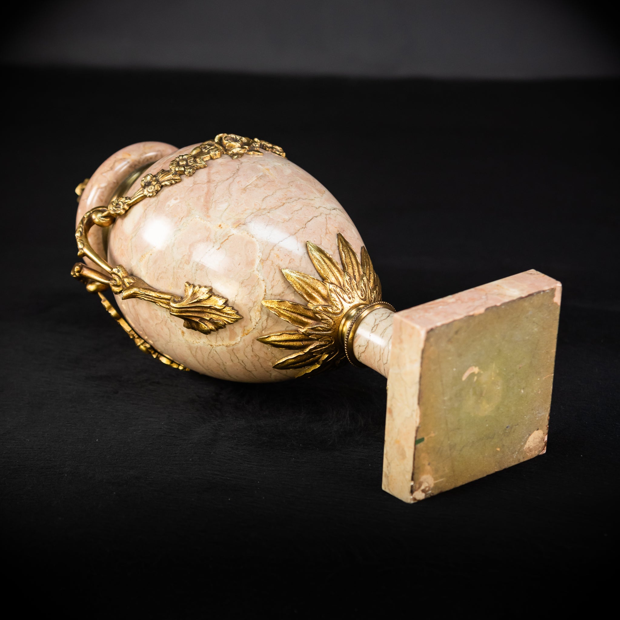 Pair of Urns / Cassolettes Marble and Gilt Bronze | 1800s Antique