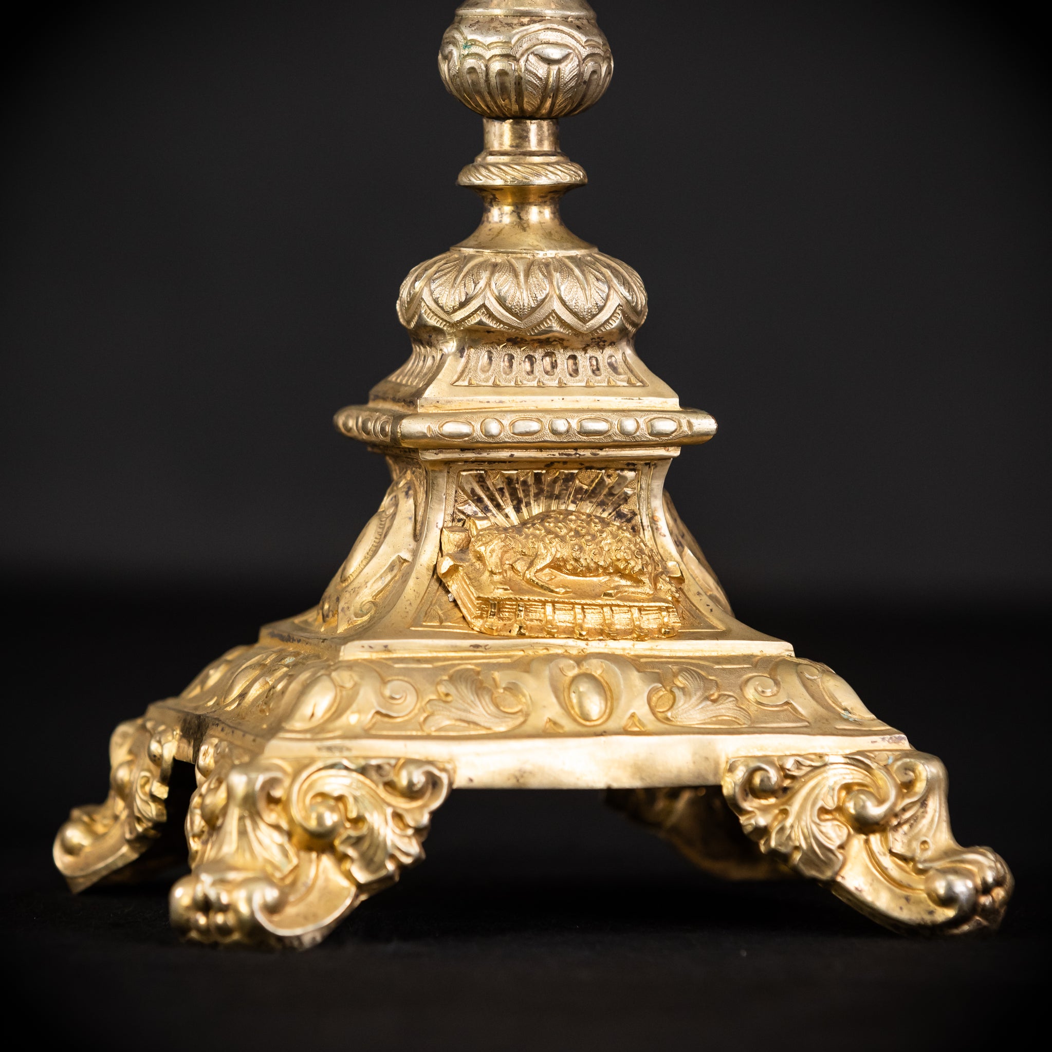 Monstrance Solid Silver Gilded | French 1800s | 21.5” / 54.5 cm